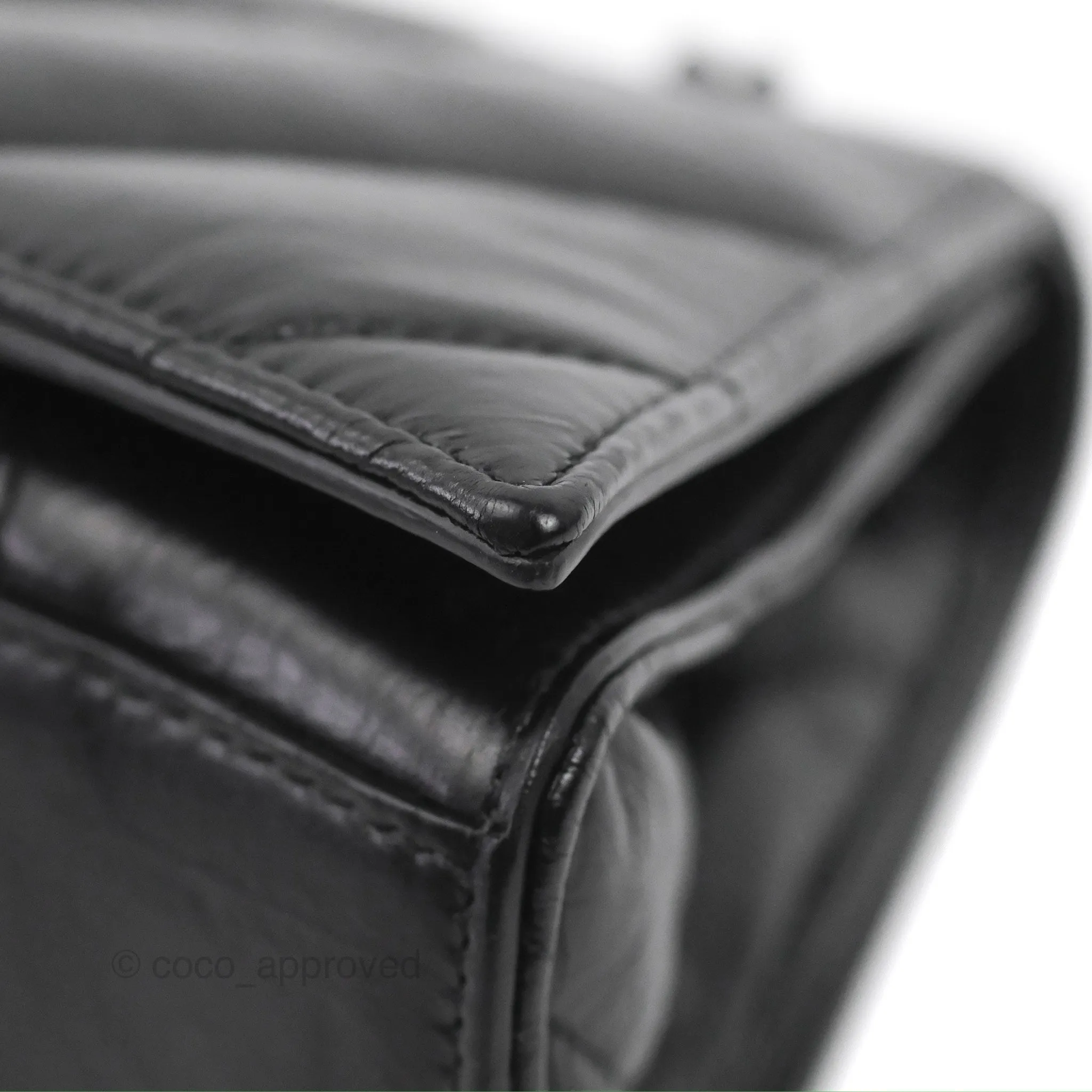 Balenciaga Small Crush Chain Bag Quilted Black Calfskin Black Matte Hardware