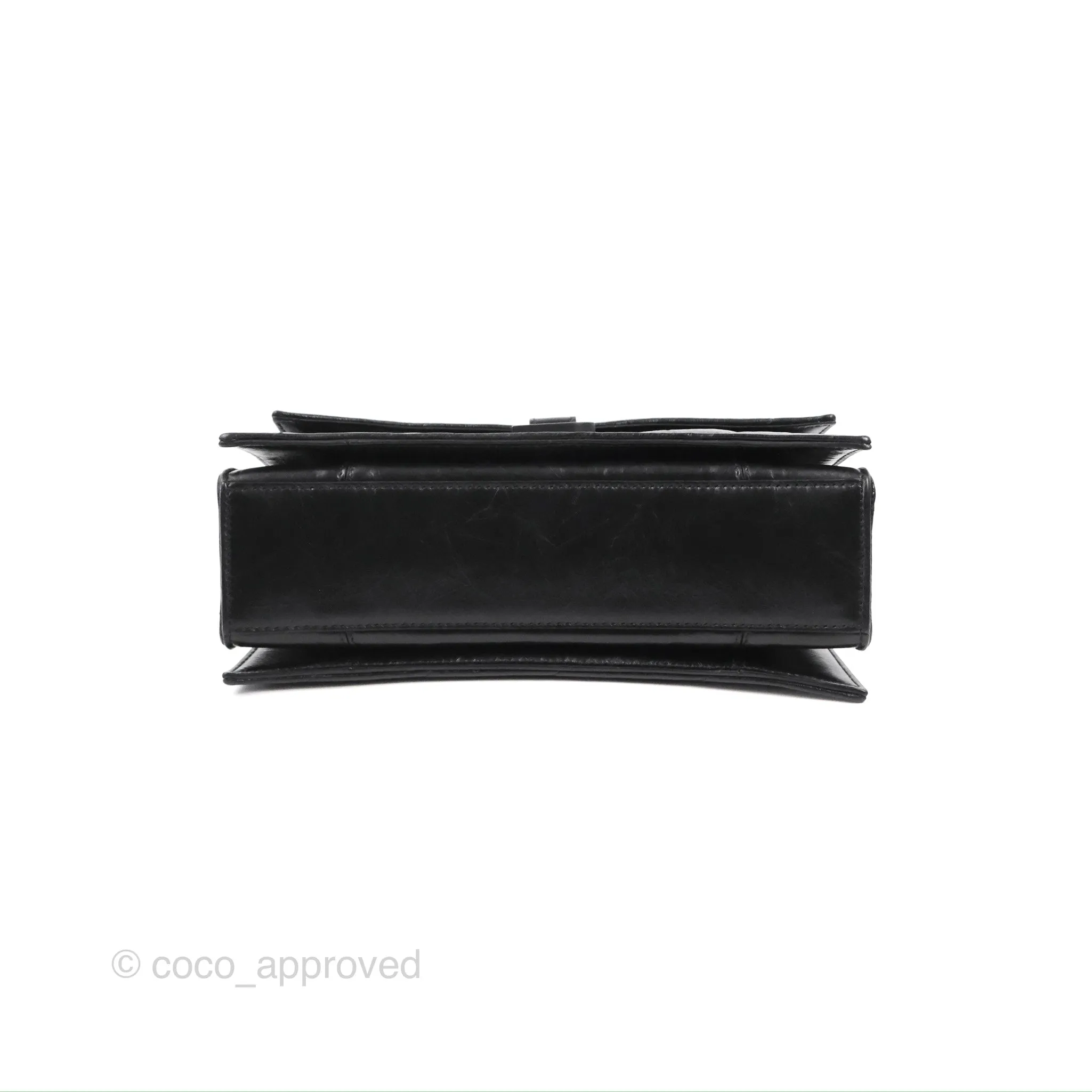Balenciaga Small Crush Chain Bag Quilted Black Calfskin Black Matte Hardware