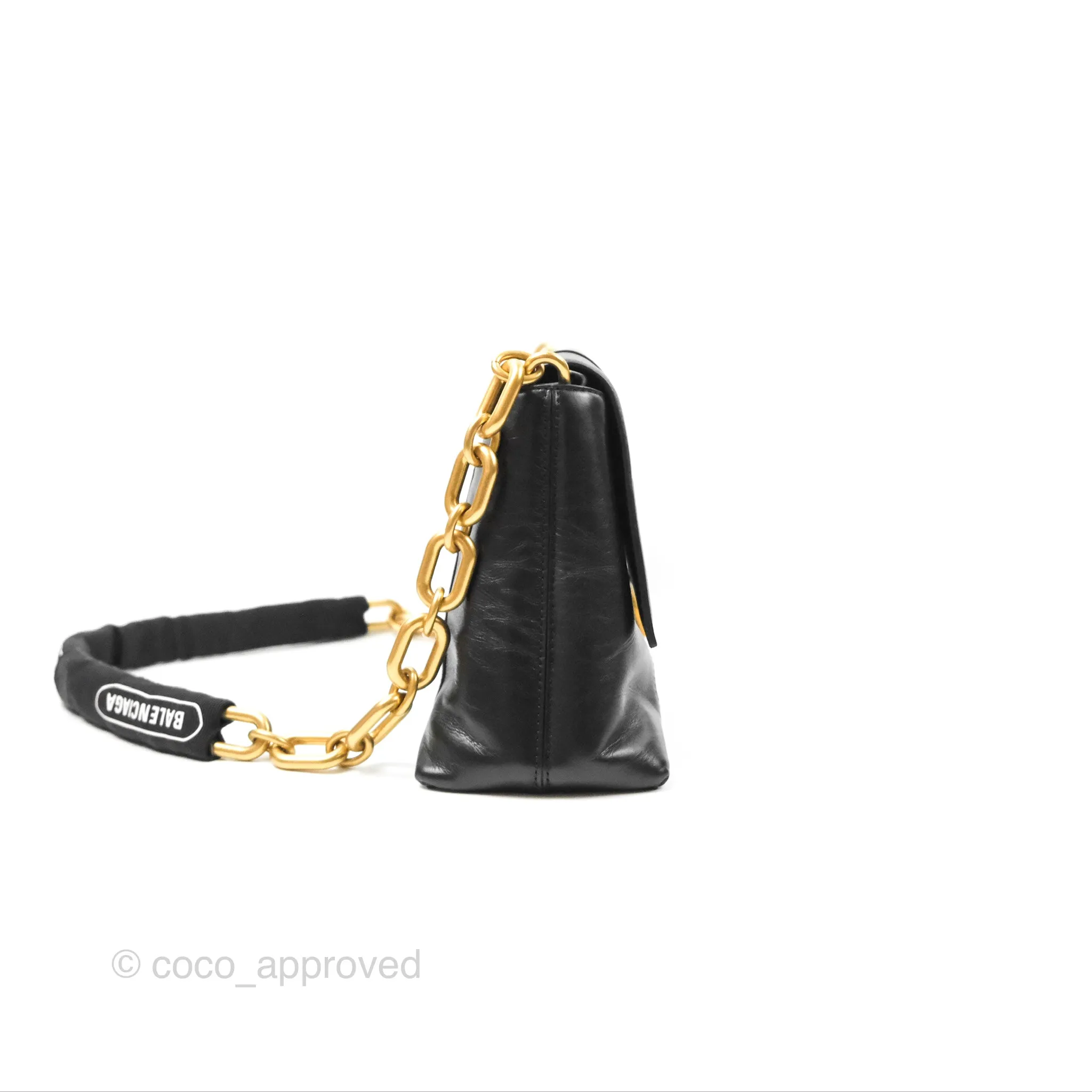 Balenciaga Small Downtown Black Shoulder Bag