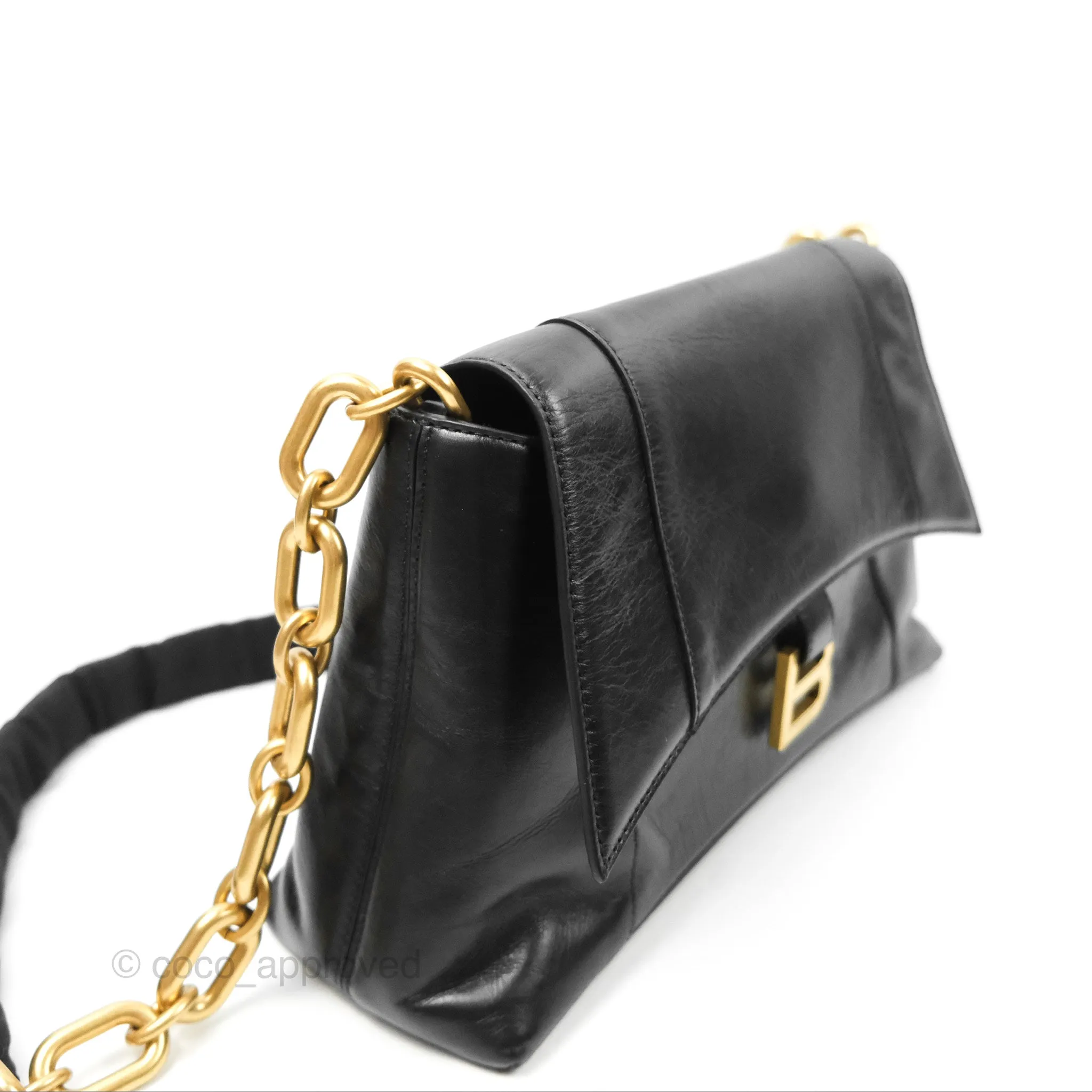 Balenciaga Small Downtown Black Shoulder Bag
