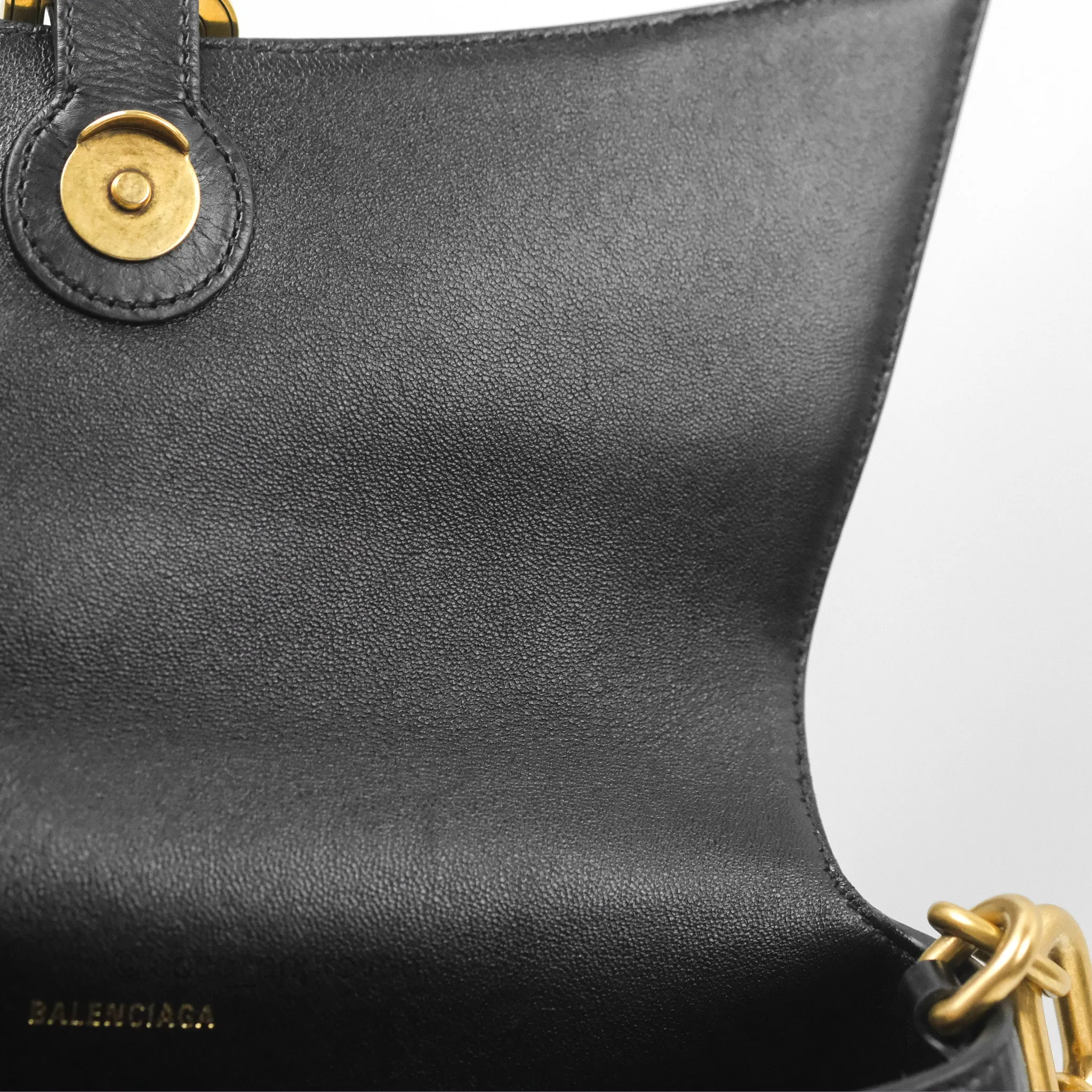Balenciaga Small Downtown Black Shoulder Bag
