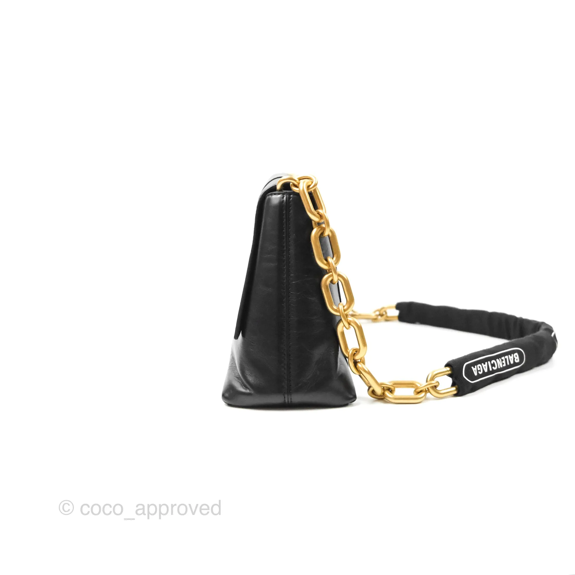 Balenciaga Small Downtown Black Shoulder Bag