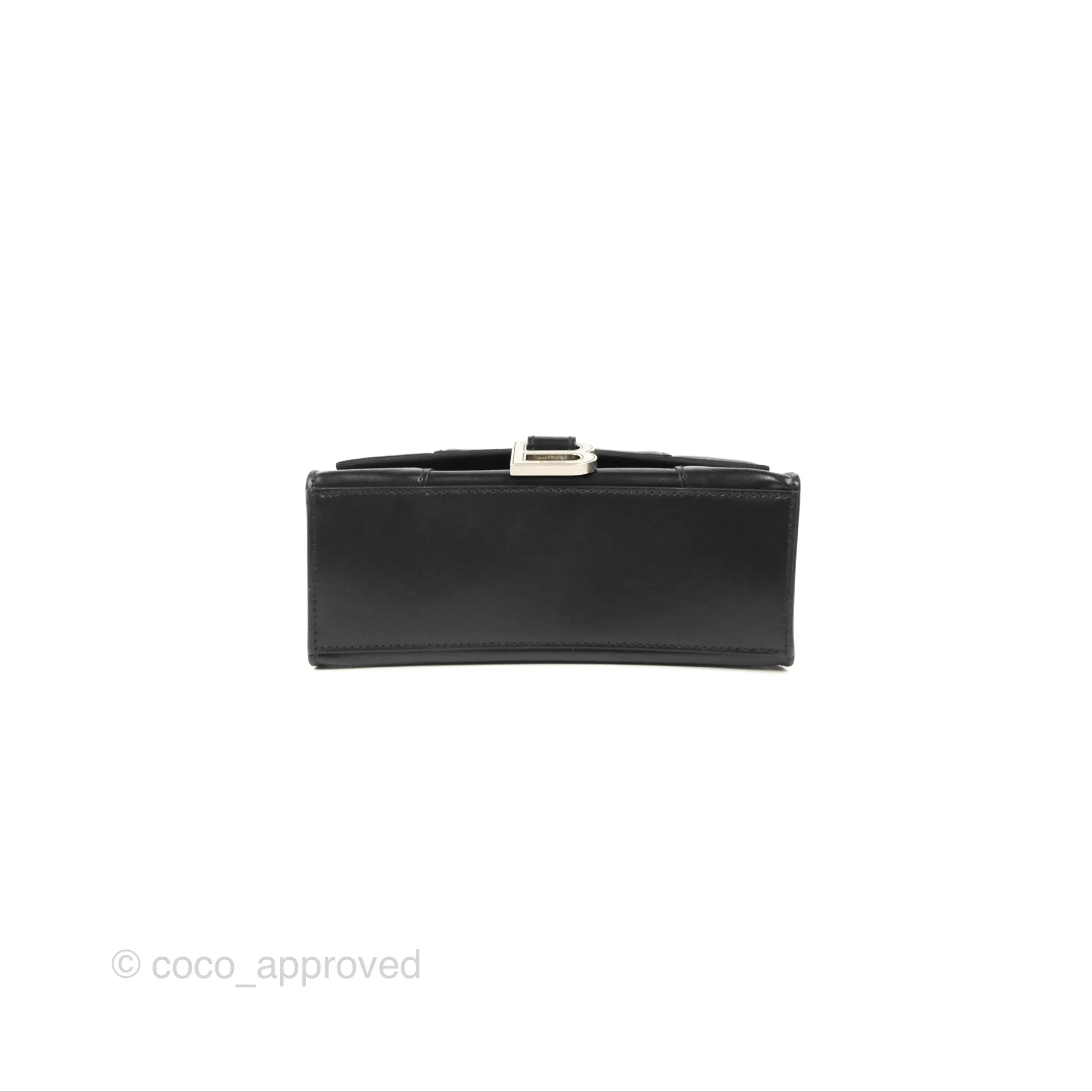 Balenciaga Small Hourglass Graffiti Top Handle Bag Black Calfskin