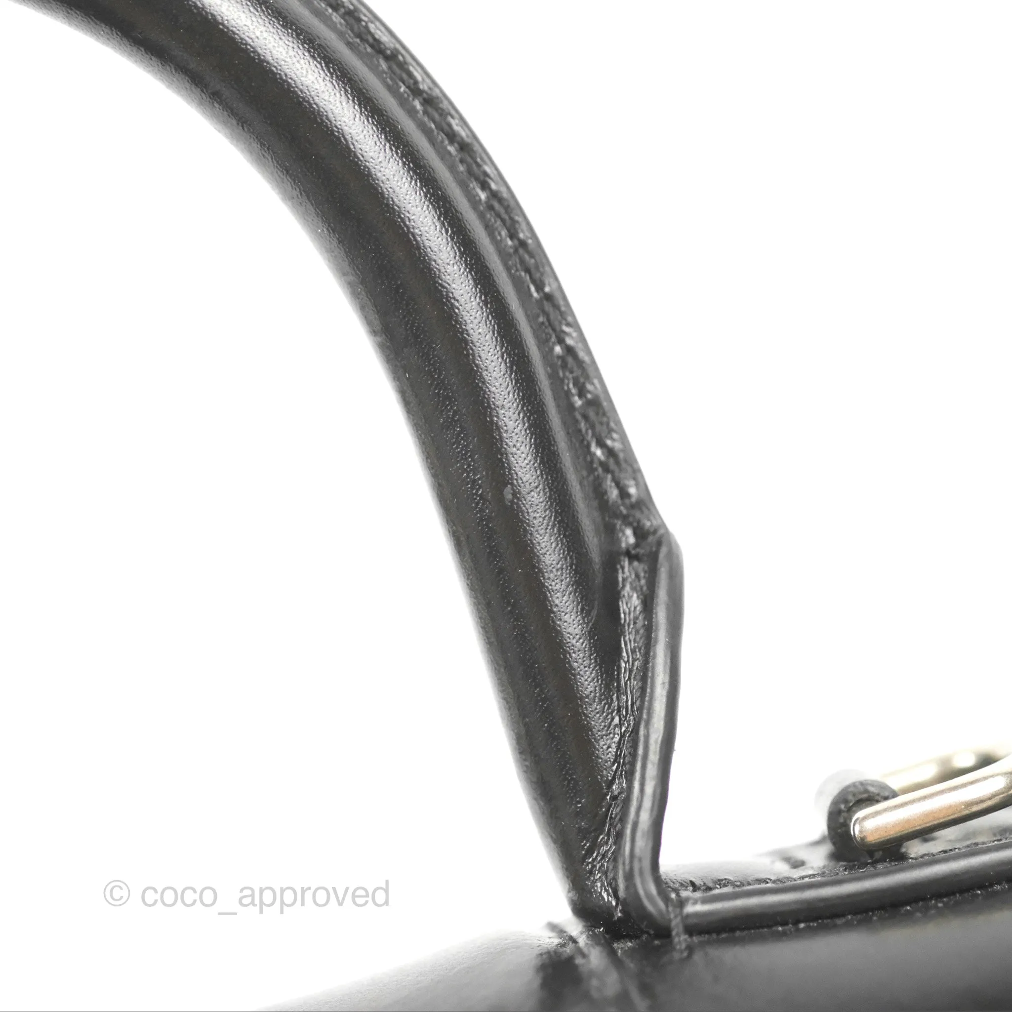 Balenciaga Small Hourglass Graffiti Top Handle Bag Black Calfskin