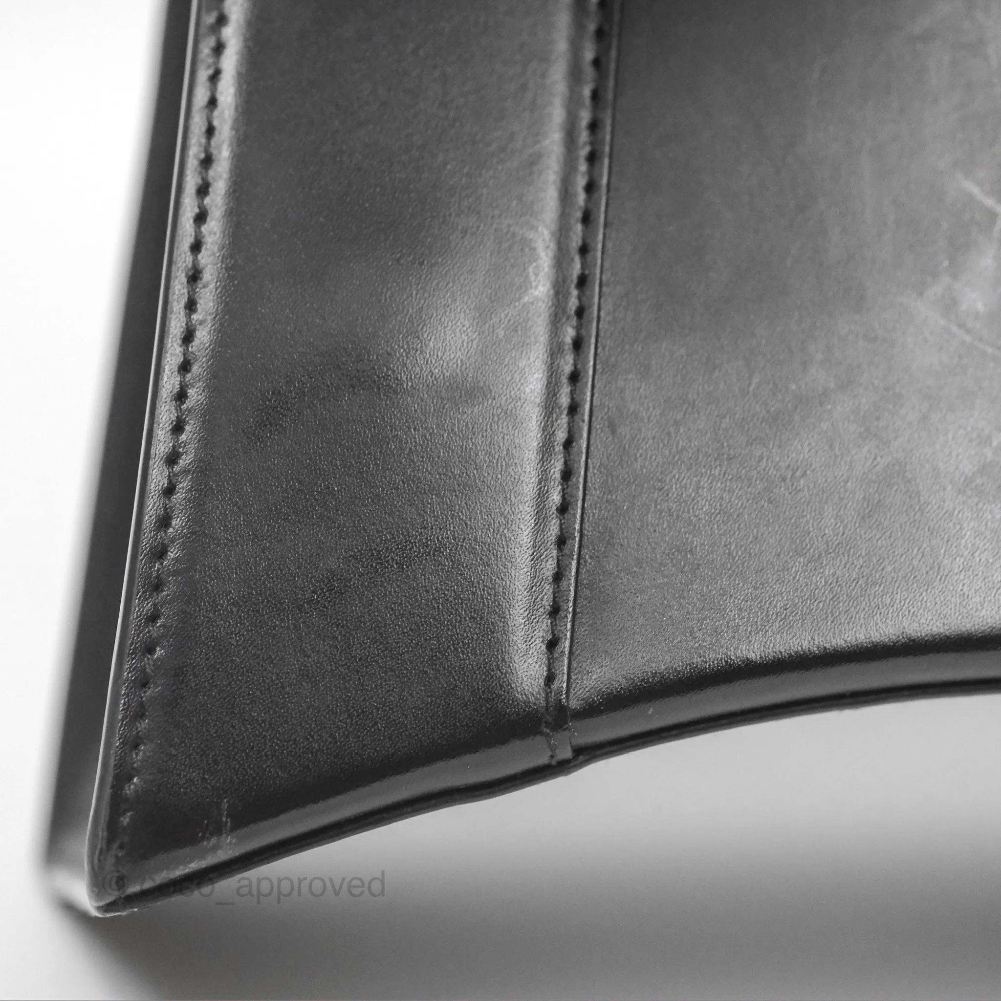 Balenciaga Small Hourglass Top Handle Bag Black Box Calfskin