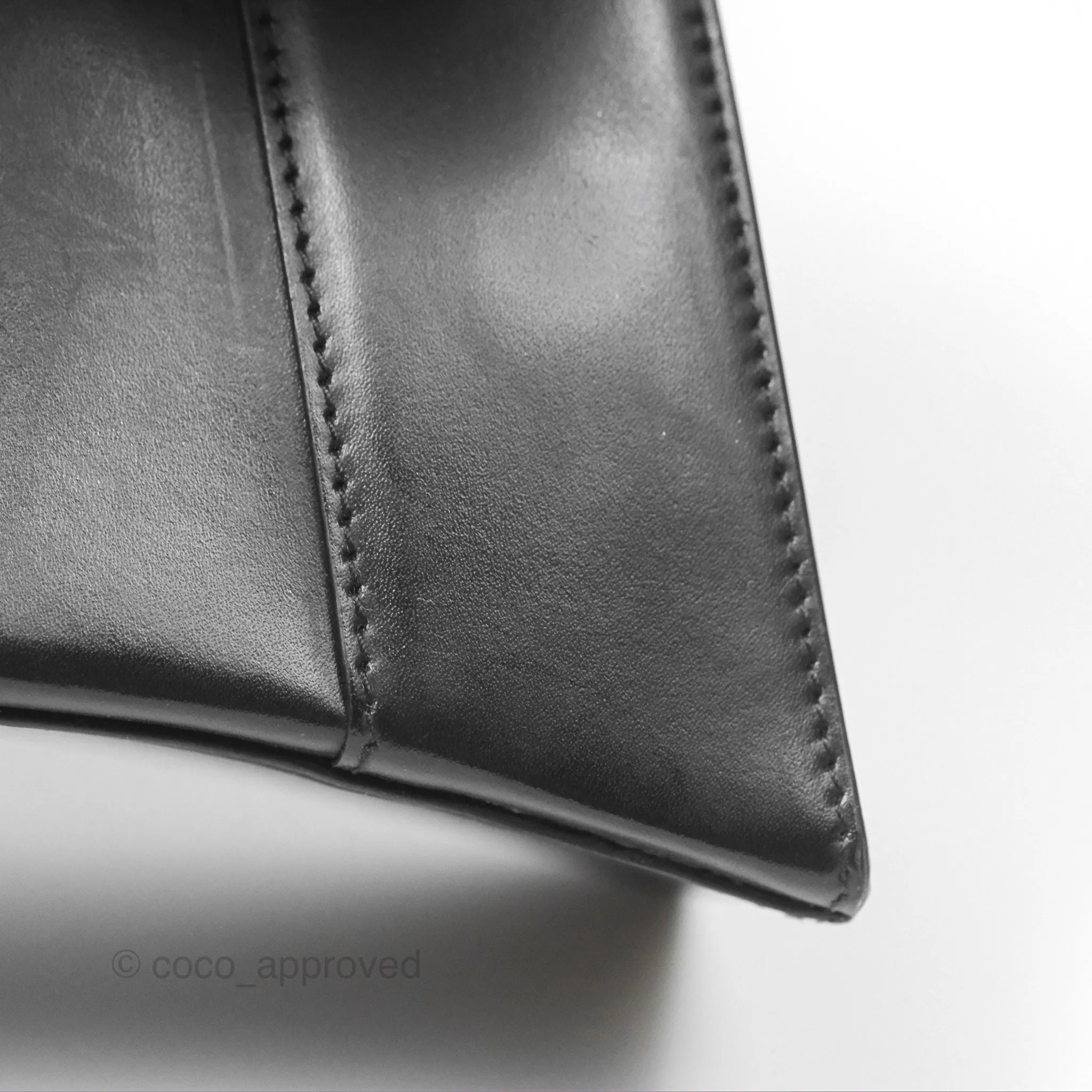 Balenciaga Small Hourglass Top Handle Bag Black Box Calfskin