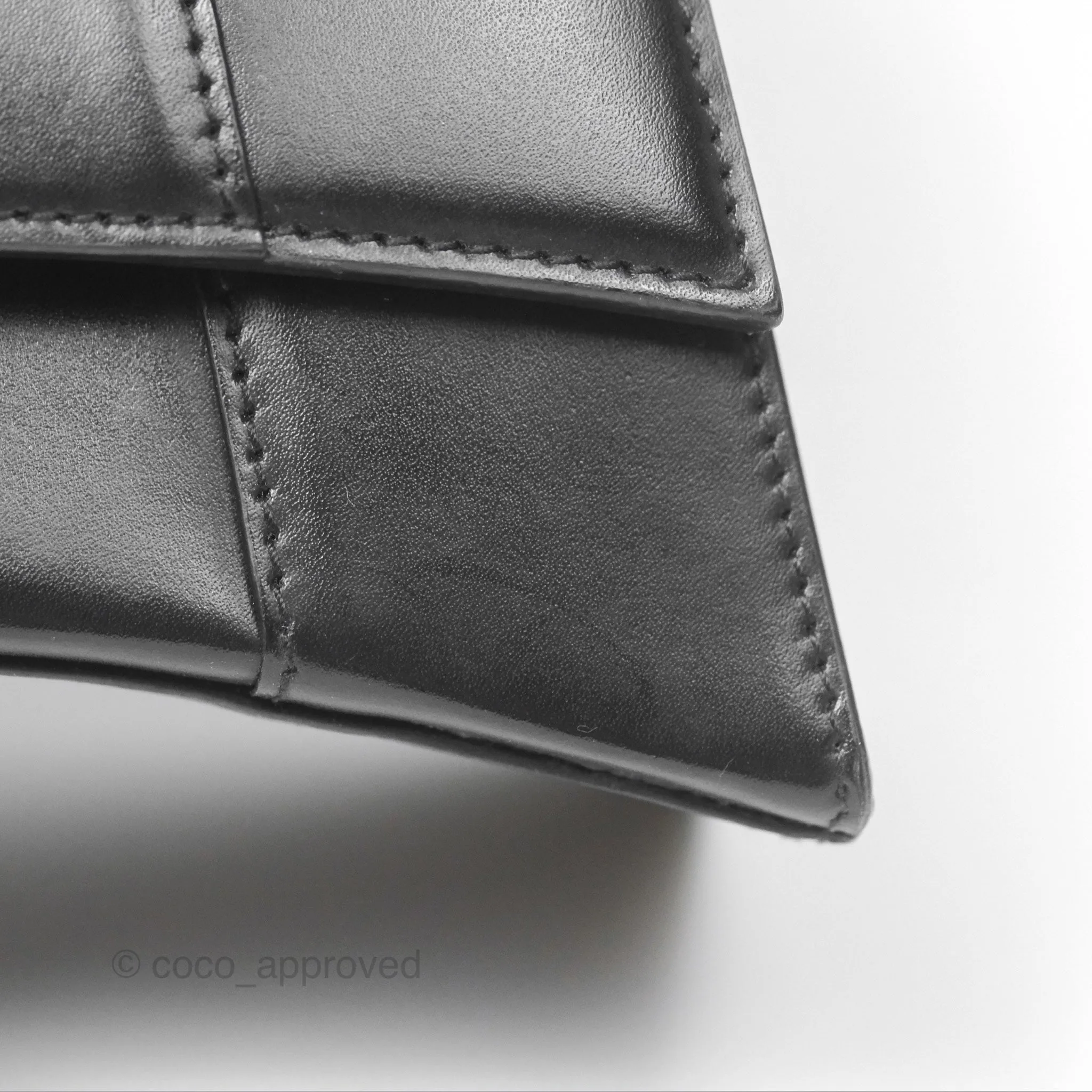 Balenciaga Small Hourglass Top Handle Bag Black Box Calfskin