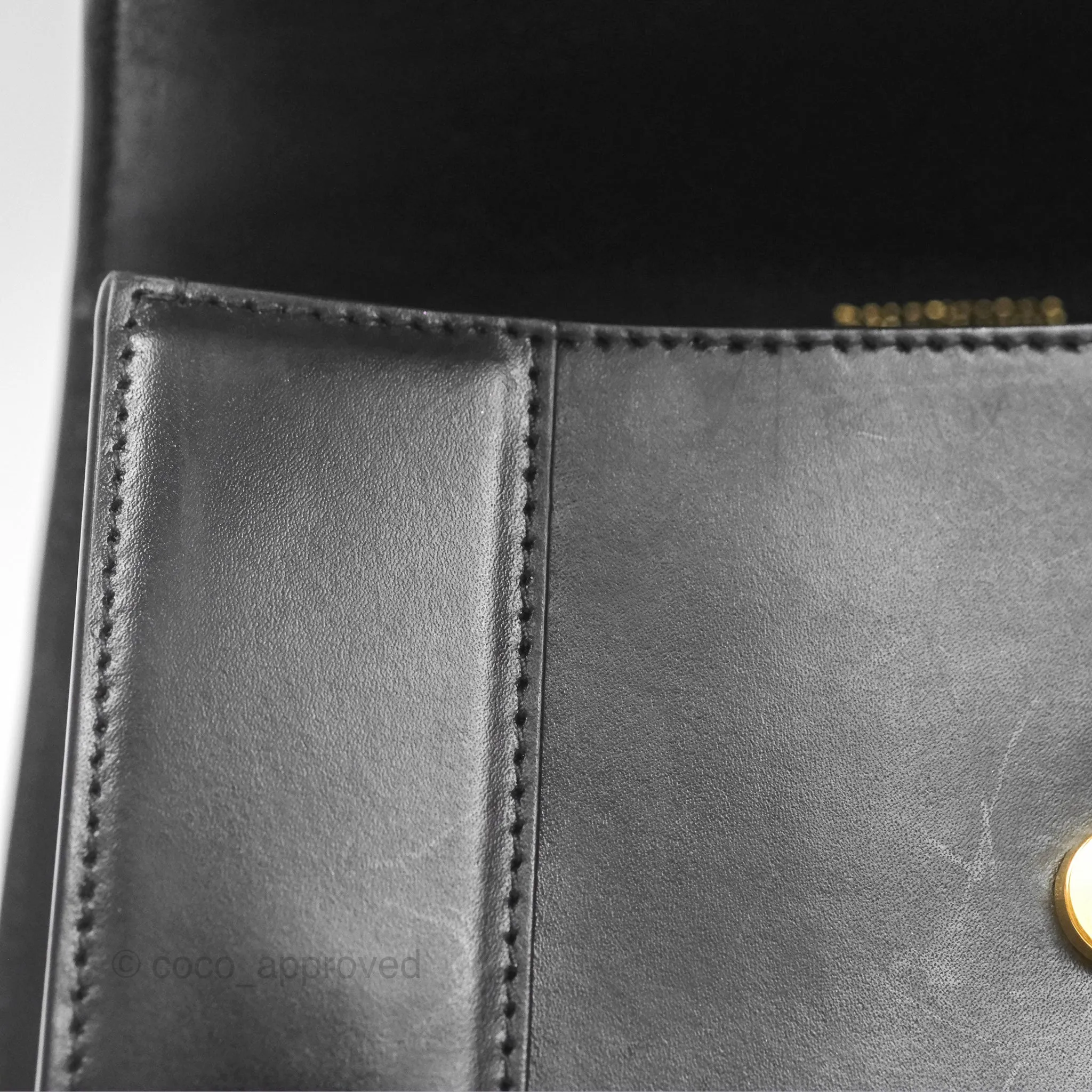 Balenciaga Small Hourglass Top Handle Bag Black Box Calfskin