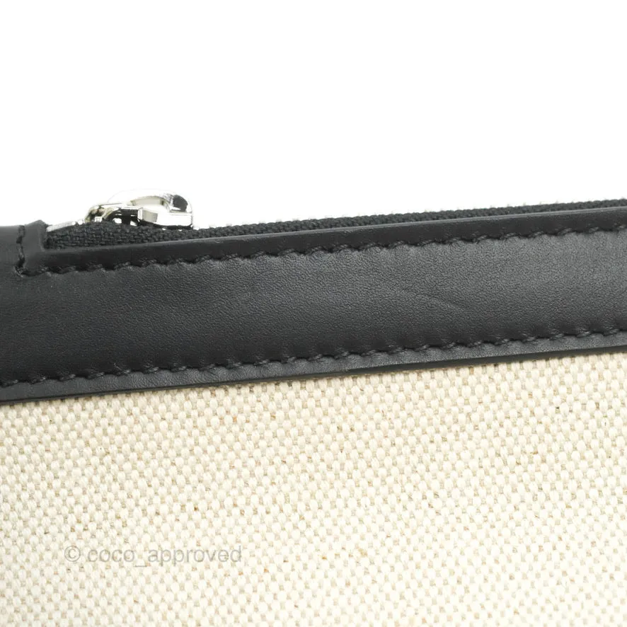 Balenciaga Small Navy Cabas Bag Off-white Canvas