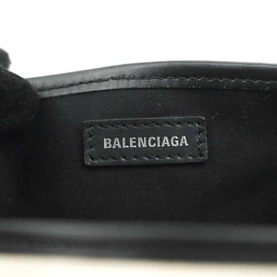 Balenciaga Small Navy Cabas Bag Off-white Canvas
