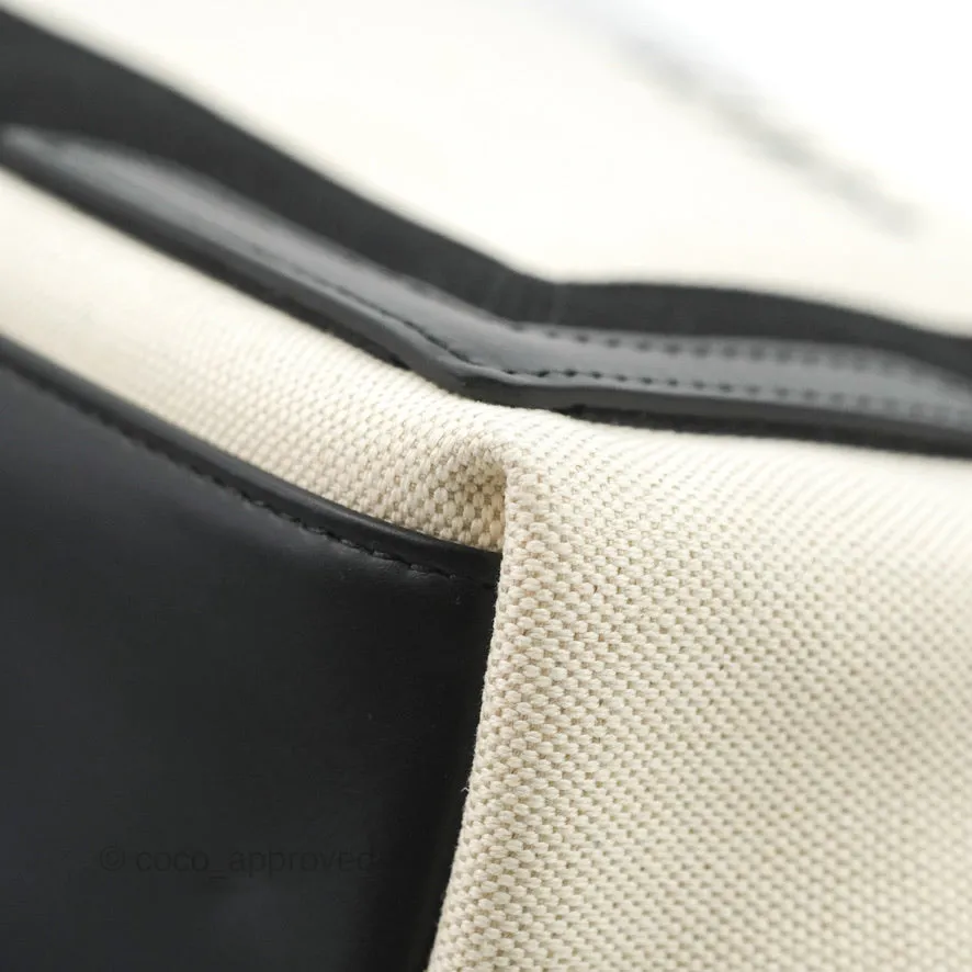Balenciaga Small Navy Cabas Bag Off-white Canvas