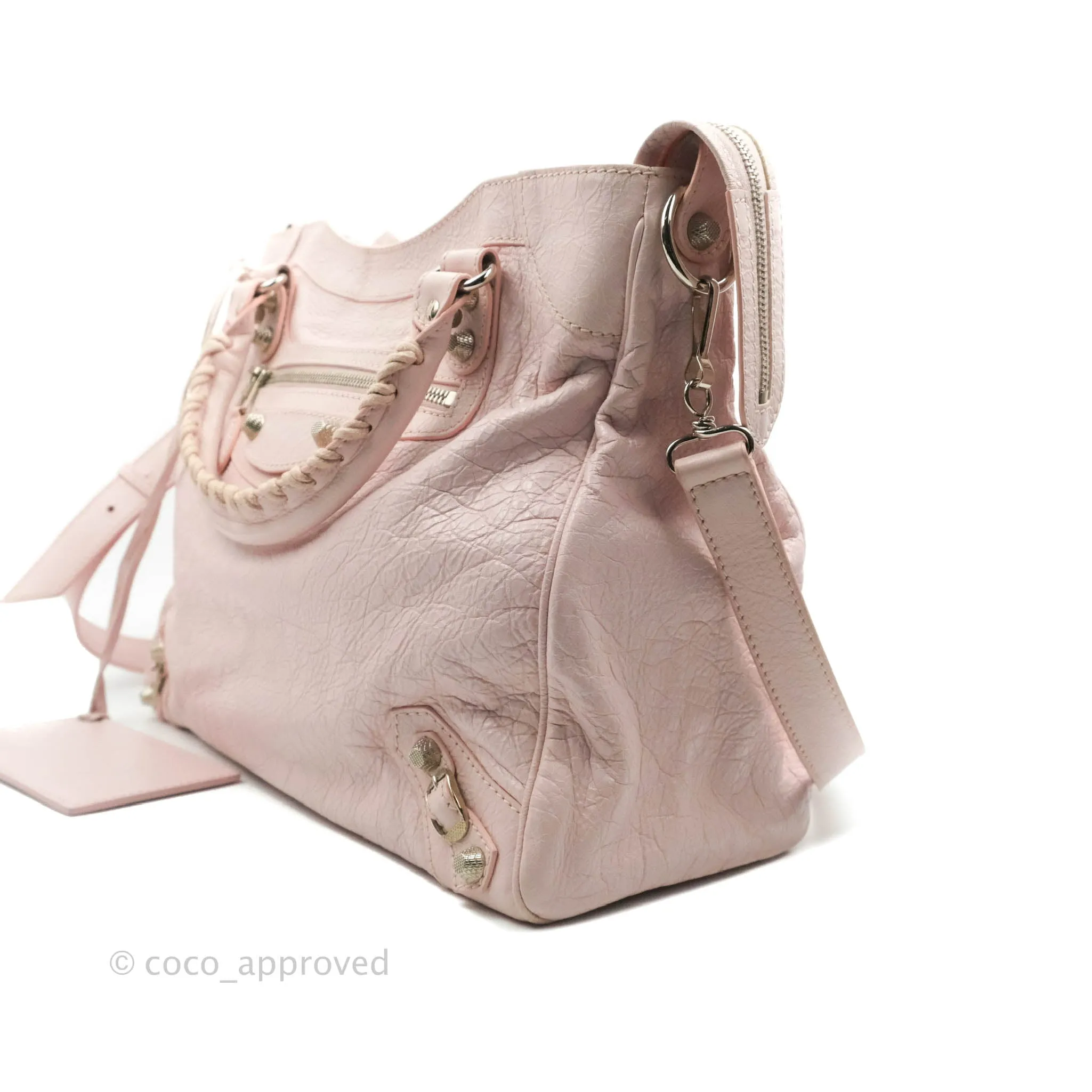 Balenciaga Velo Bag Pale Pink Silver Hardware