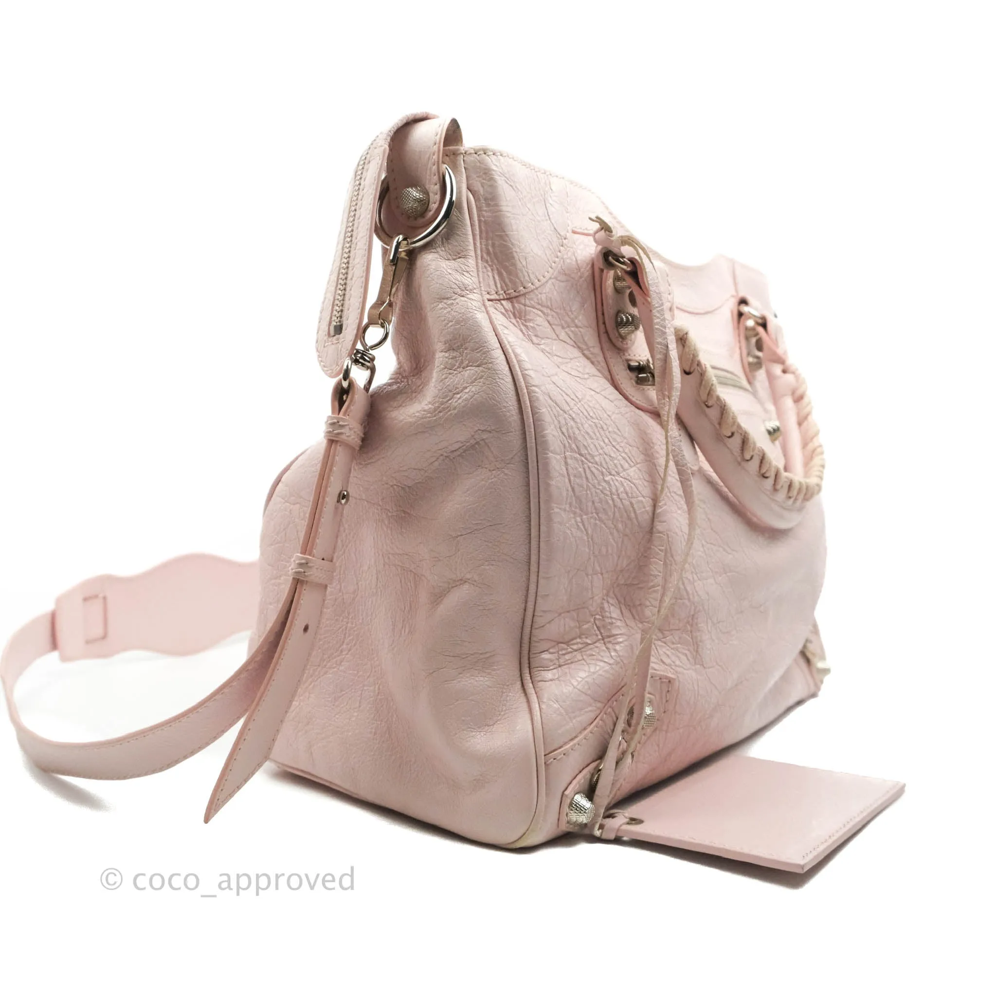 Balenciaga Velo Bag Pale Pink Silver Hardware