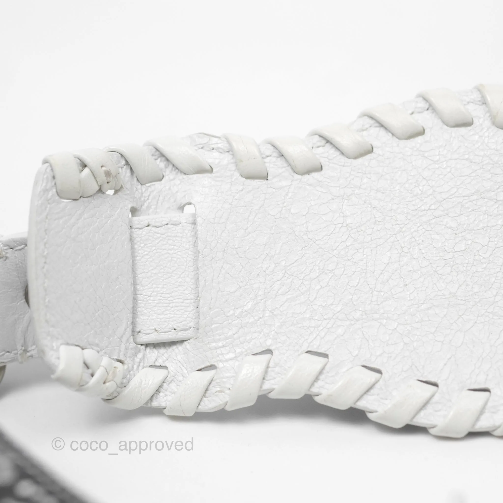 Balenciaga XS Graffiti Le Cagole Shoulder Bag White Black