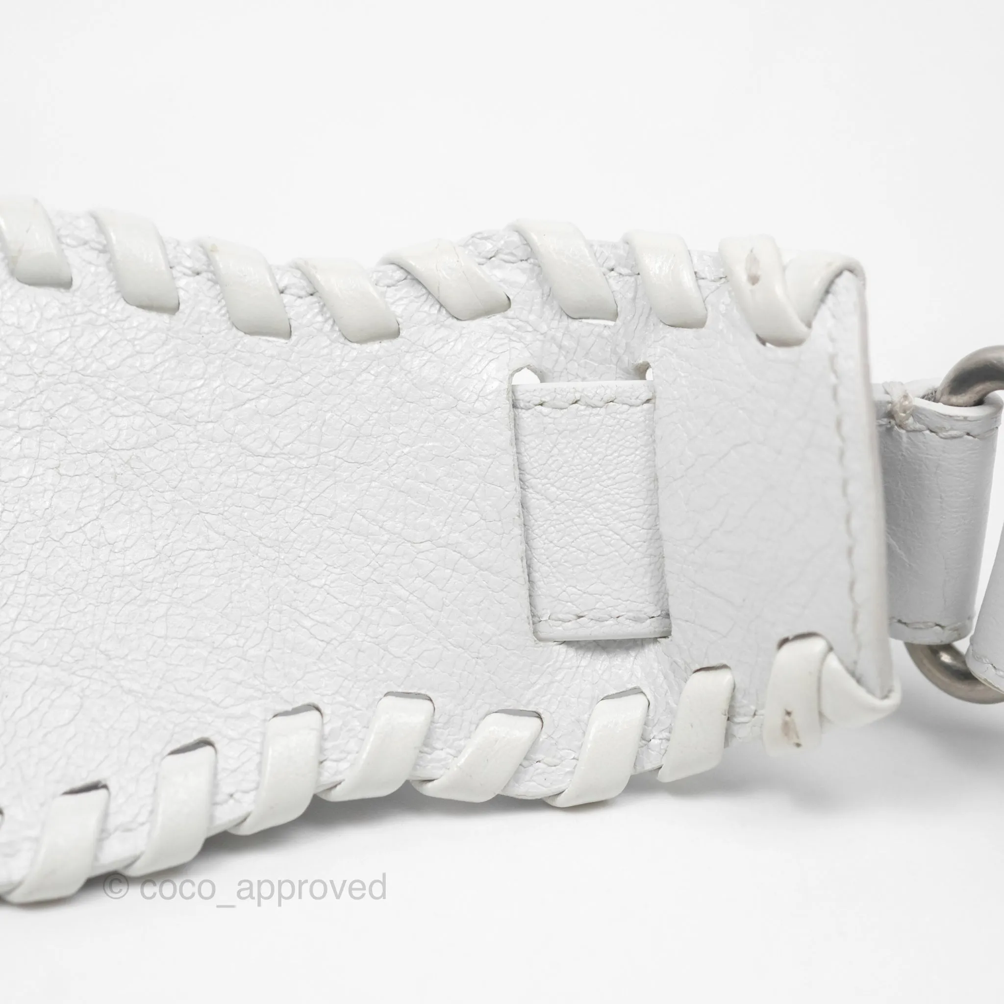 Balenciaga XS Graffiti Le Cagole Shoulder Bag White Black