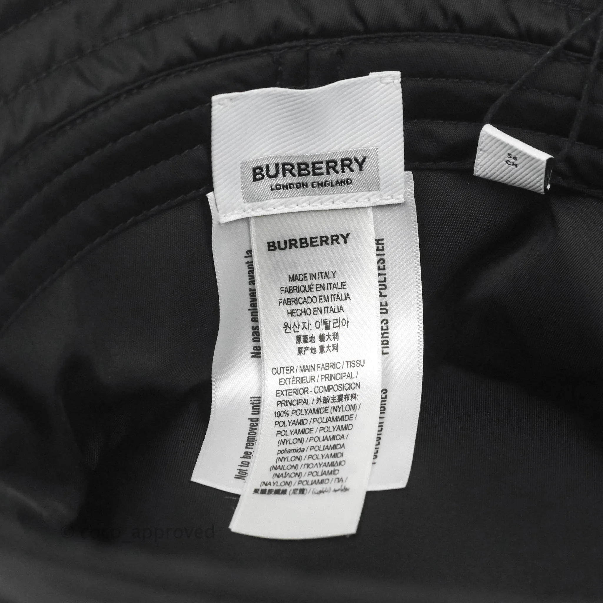 Burberry Bucket Hat Black