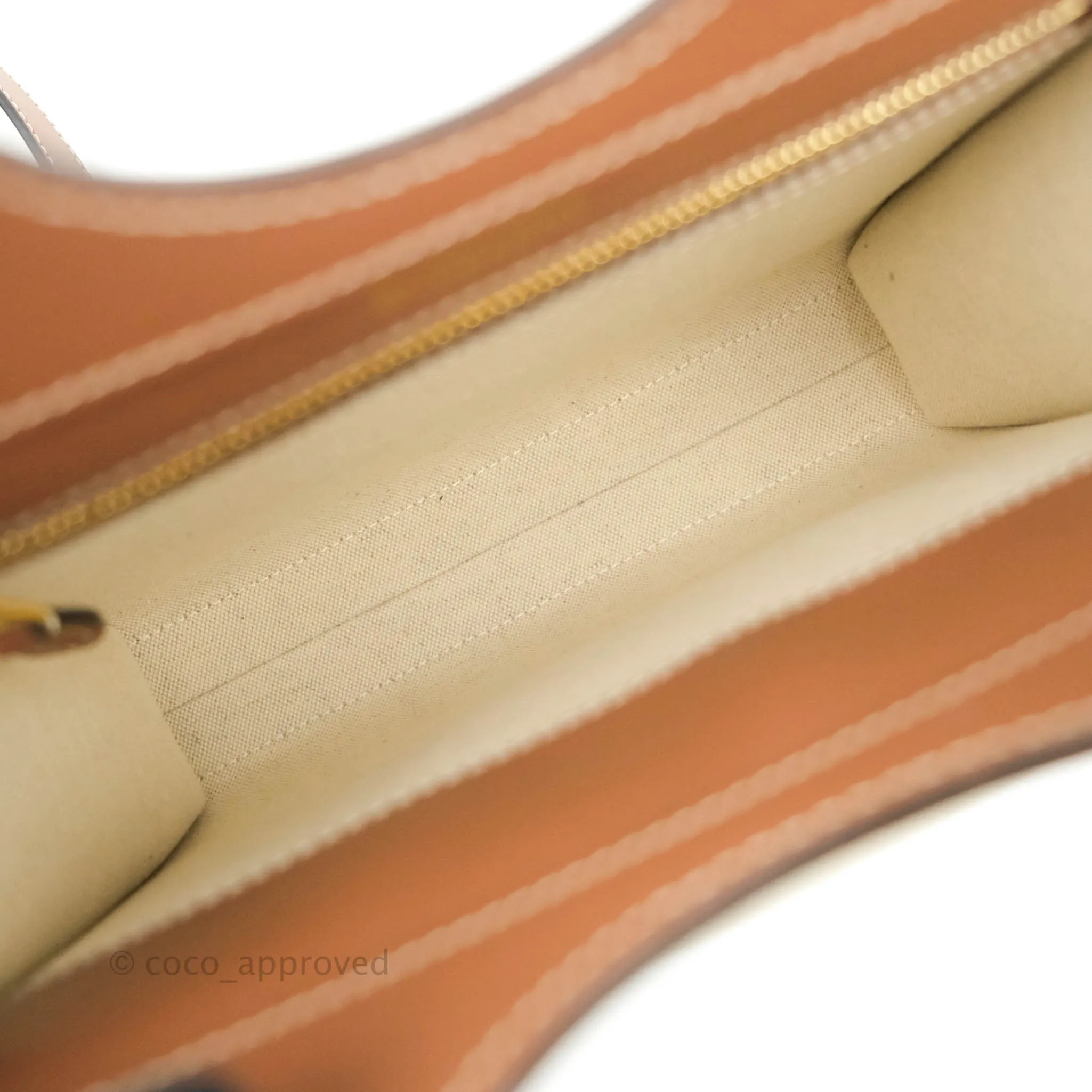 Burberry Smooth Calfskin Canvas Two Tone Mini Pocket Bag Beige Tan