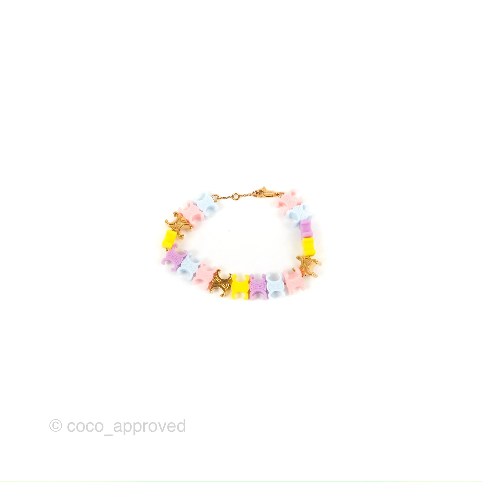 Celine Baby Bracelet in Brass with Gold Finish and Plexiglass