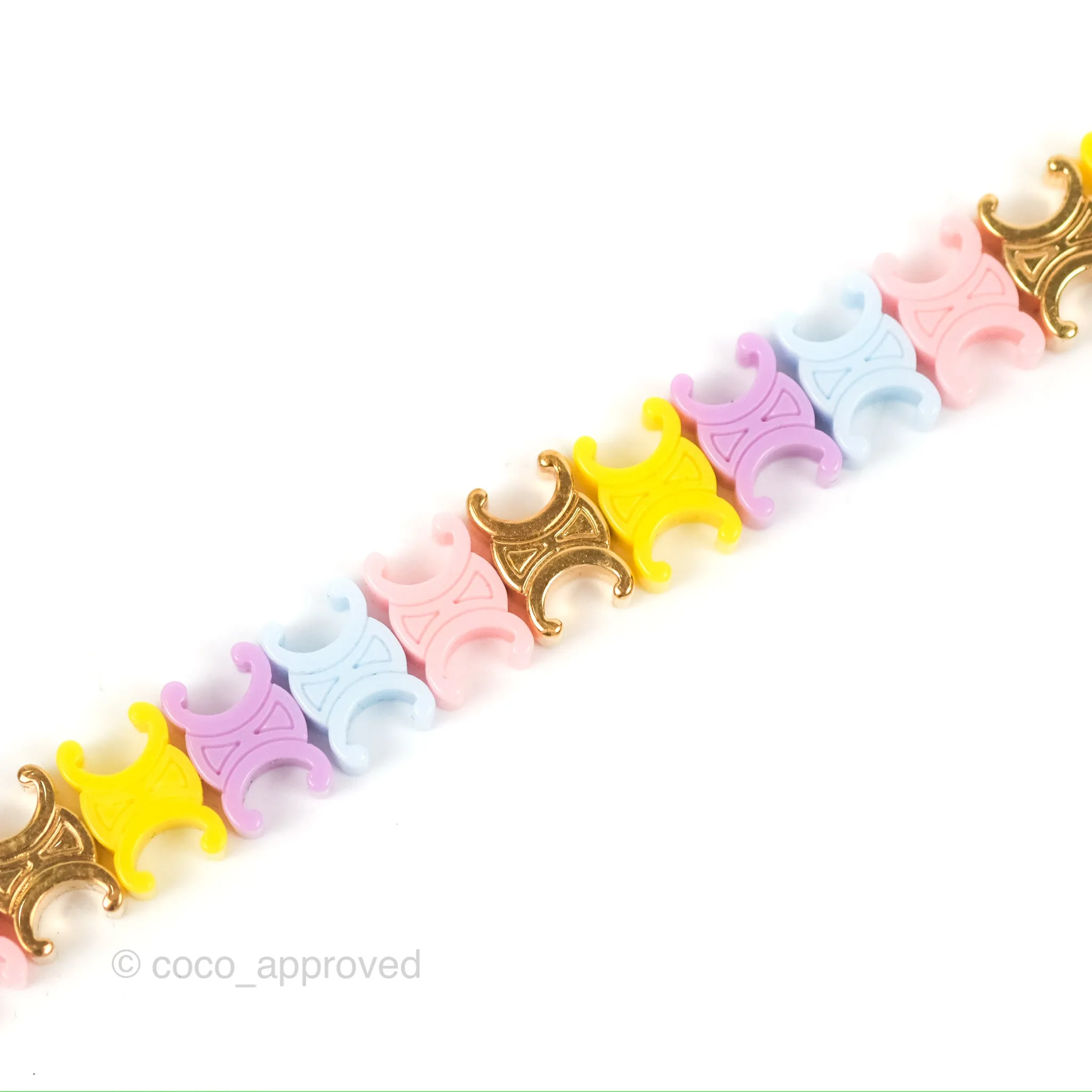 Celine Baby Bracelet in Brass with Gold Finish and Plexiglass