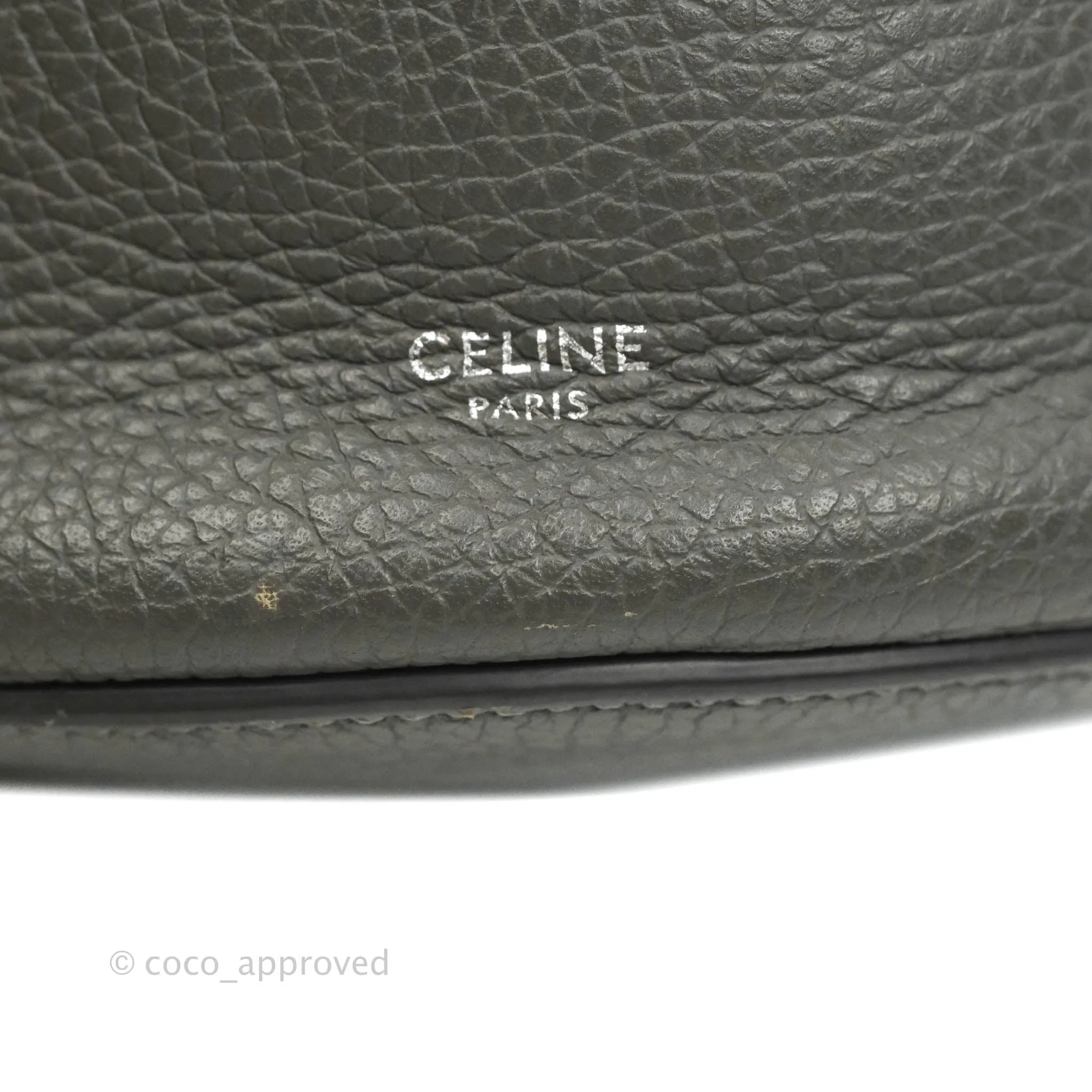 Celine Big Bag Nano Bucket Grey Grained Calfskin
