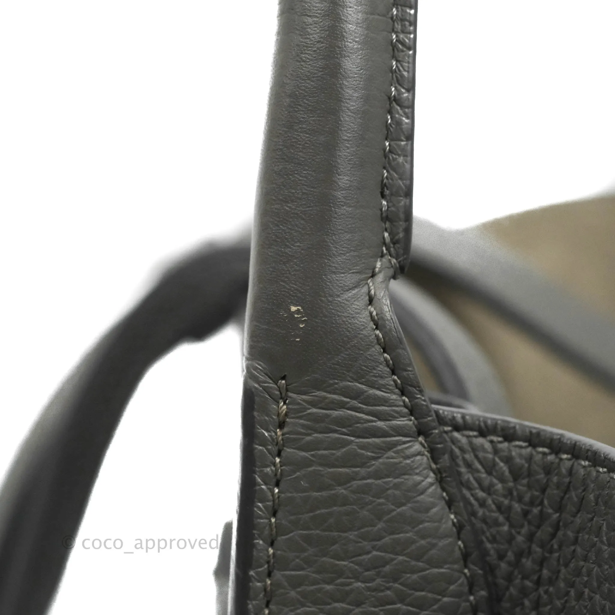 Celine Big Bag Nano Bucket Grey Grained Calfskin