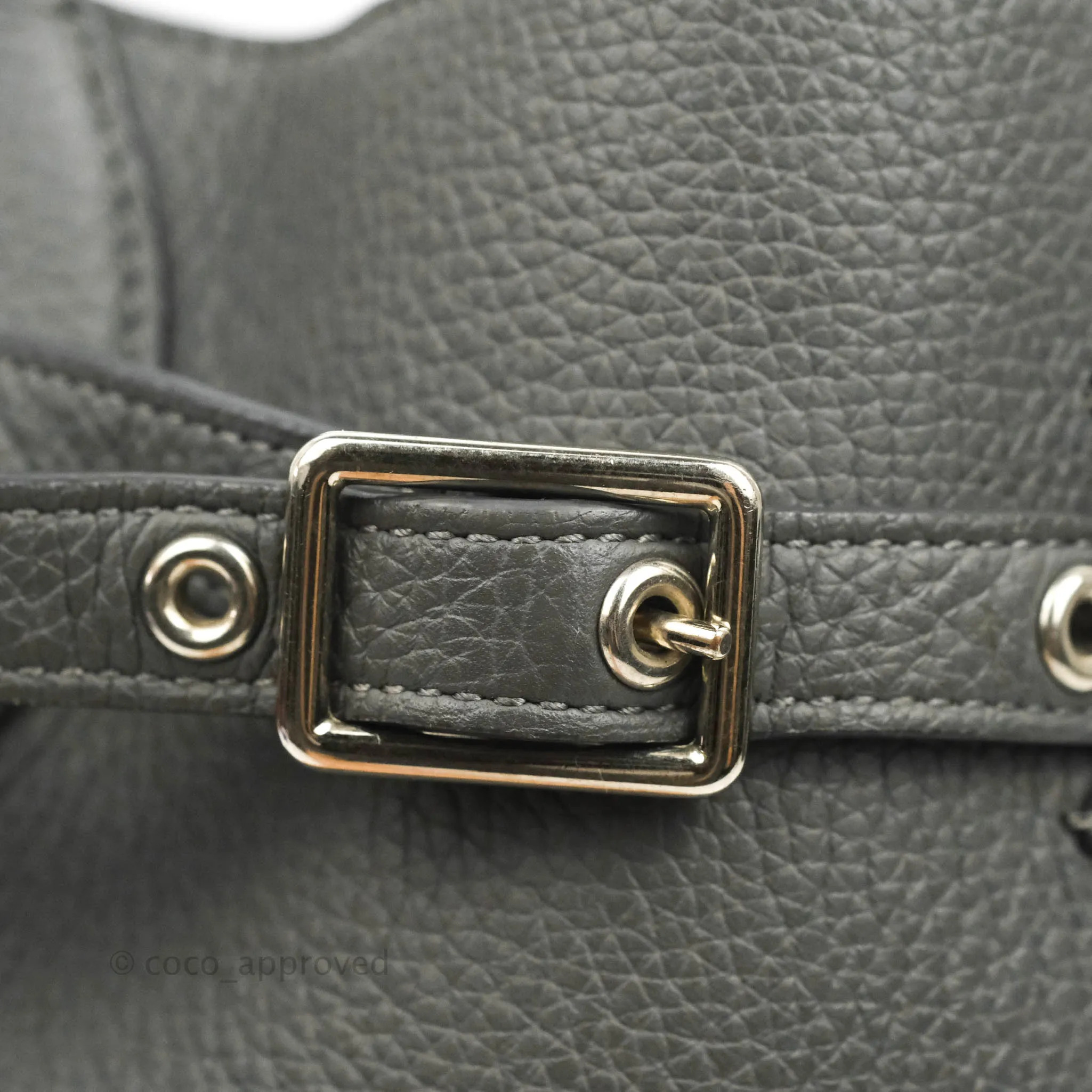 Celine Big Bag Nano Bucket Grey Grained Calfskin