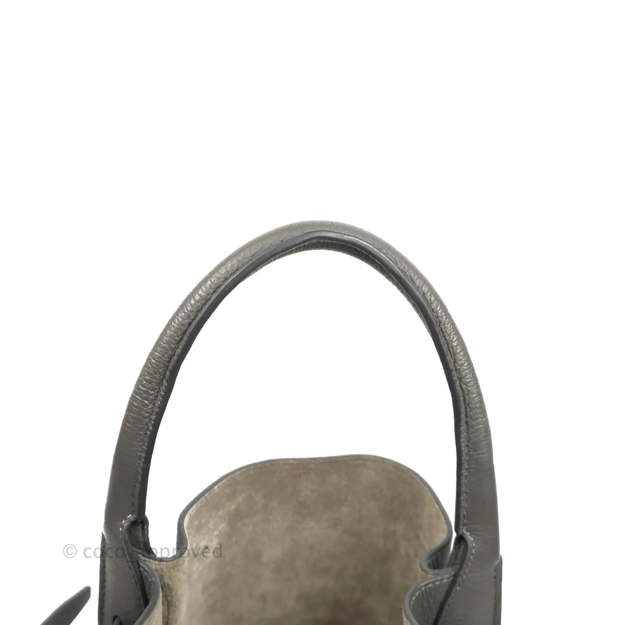 Celine Big Bag Nano Bucket Grey Grained Calfskin