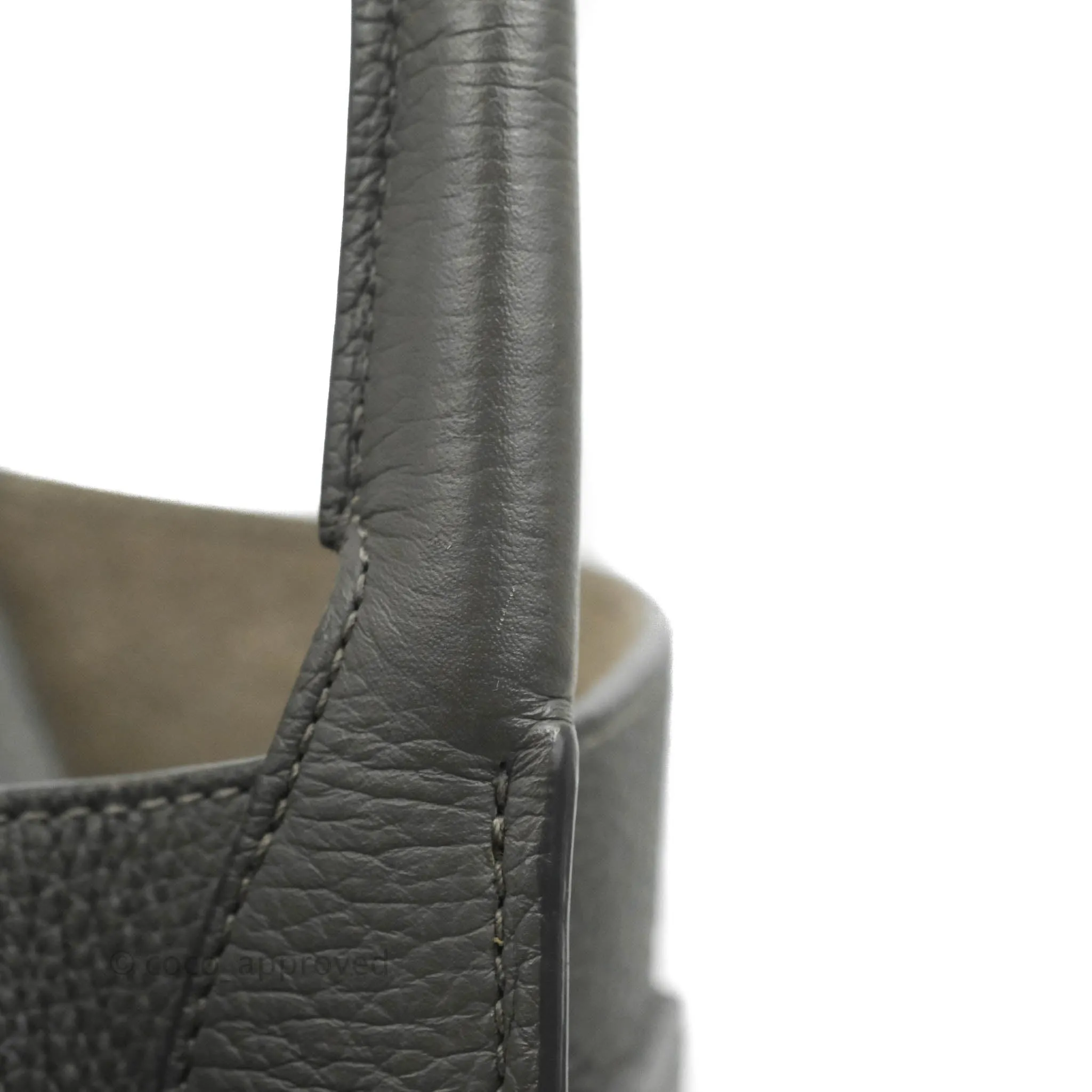 Celine Big Bag Nano Bucket Grey Grained Calfskin