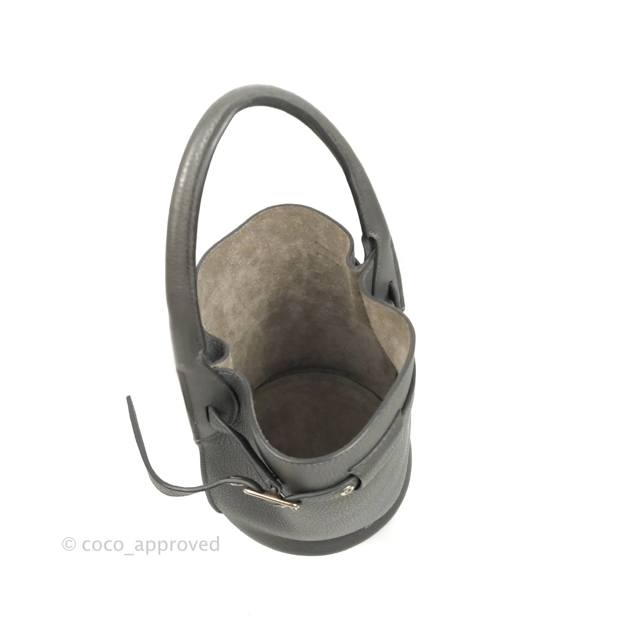 Celine Big Bag Nano Bucket Grey Grained Calfskin