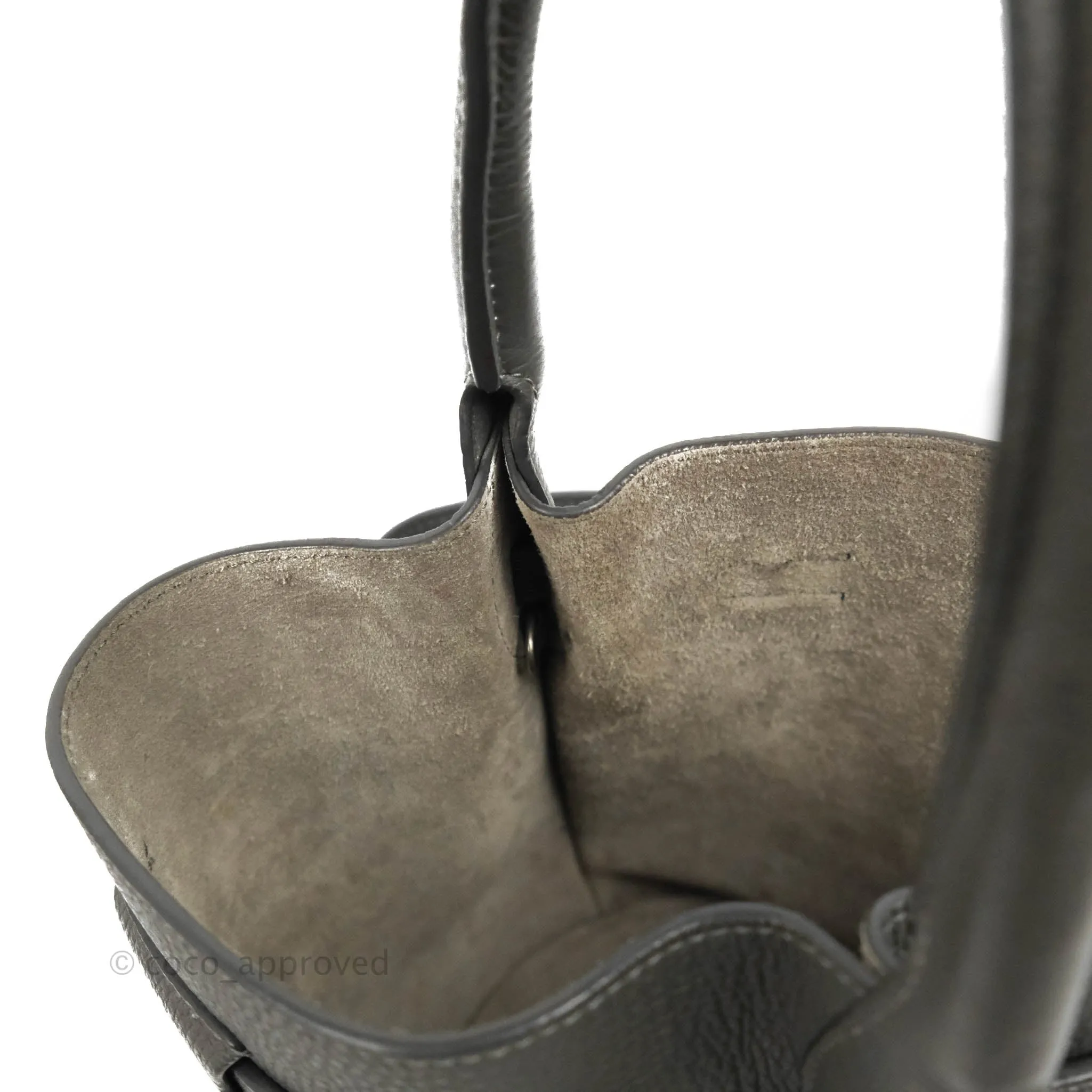 Celine Big Bag Nano Bucket Grey Grained Calfskin