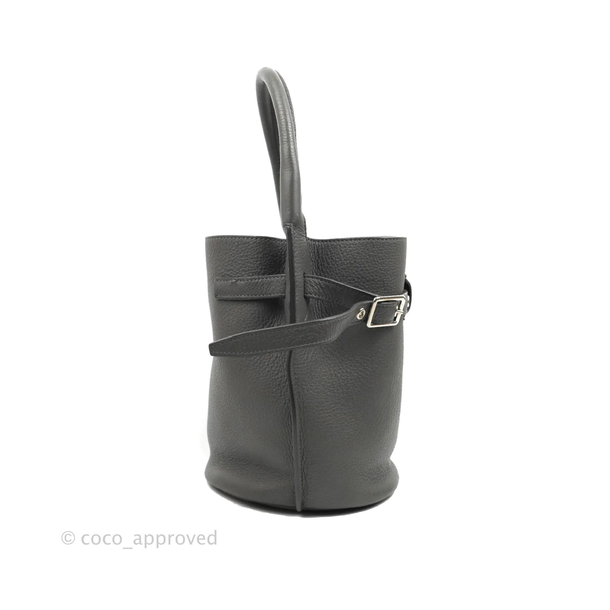Celine Big Bag Nano Bucket Grey Grained Calfskin