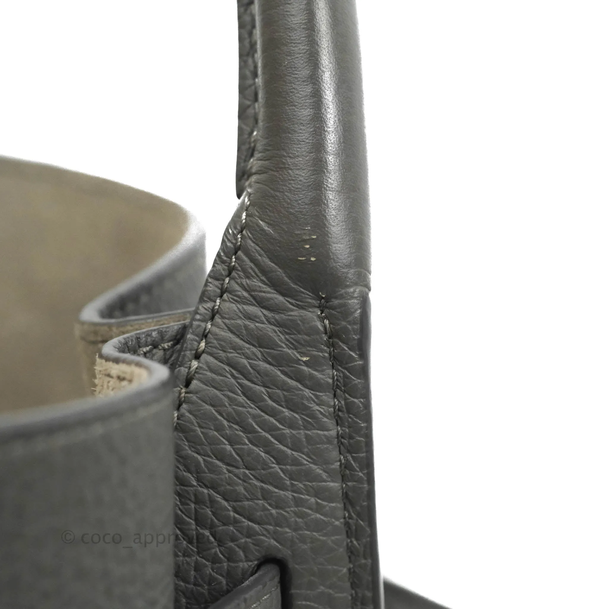 Celine Big Bag Nano Bucket Grey Grained Calfskin