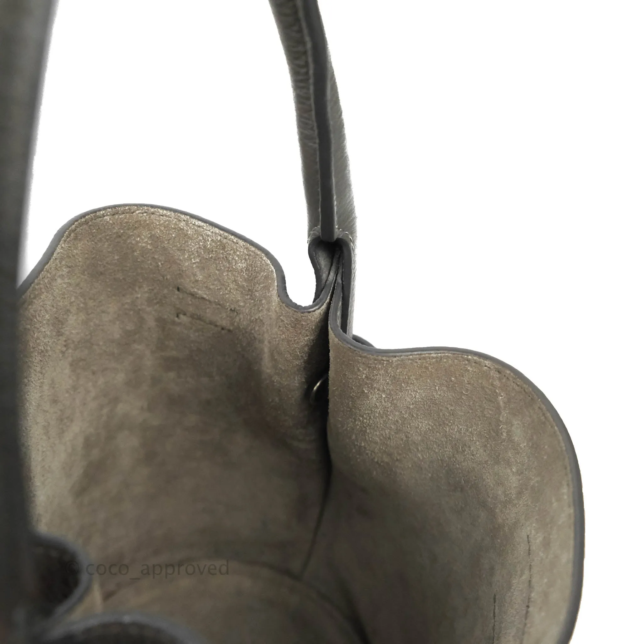 Celine Big Bag Nano Bucket Grey Grained Calfskin