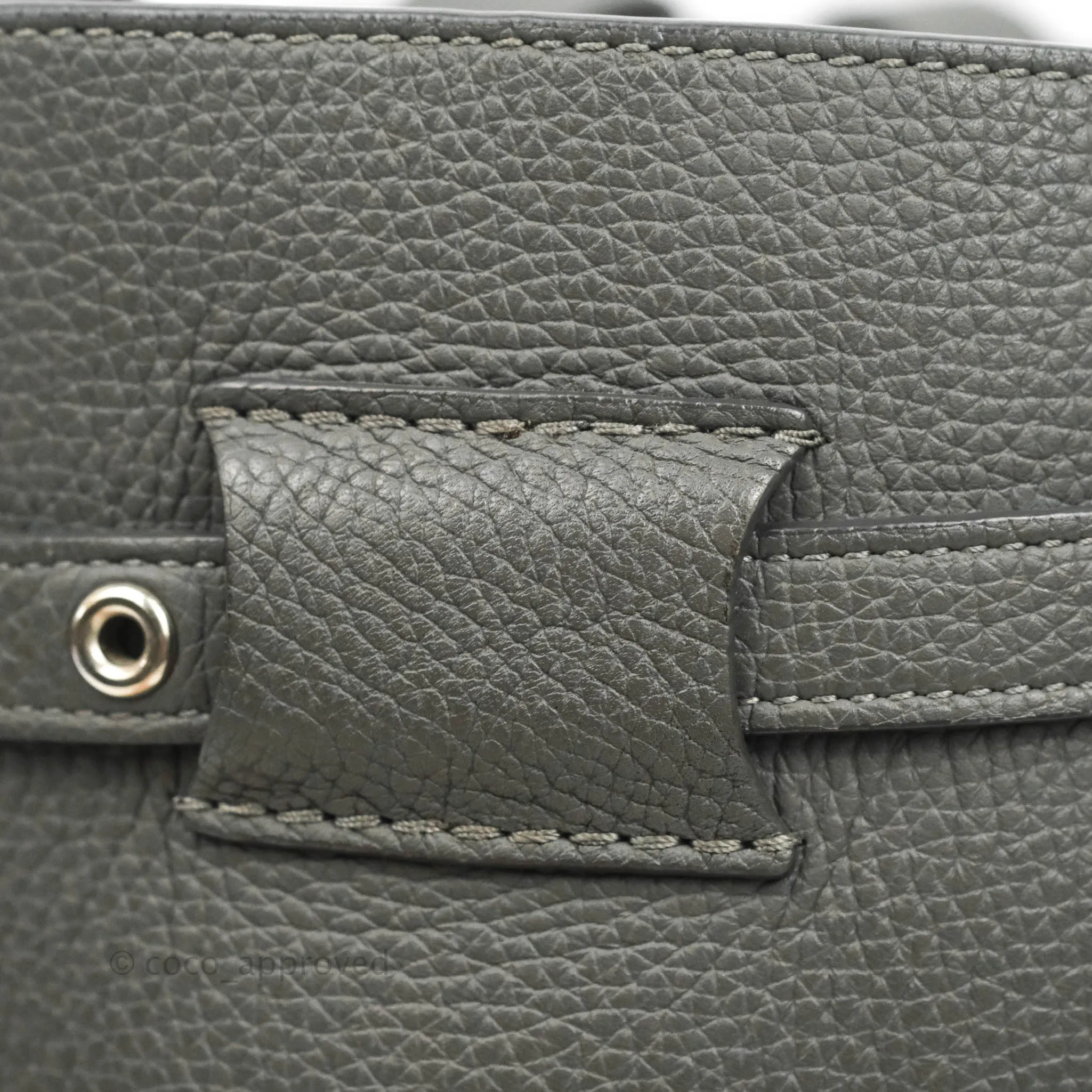 Celine Big Bag Nano Bucket Grey Grained Calfskin