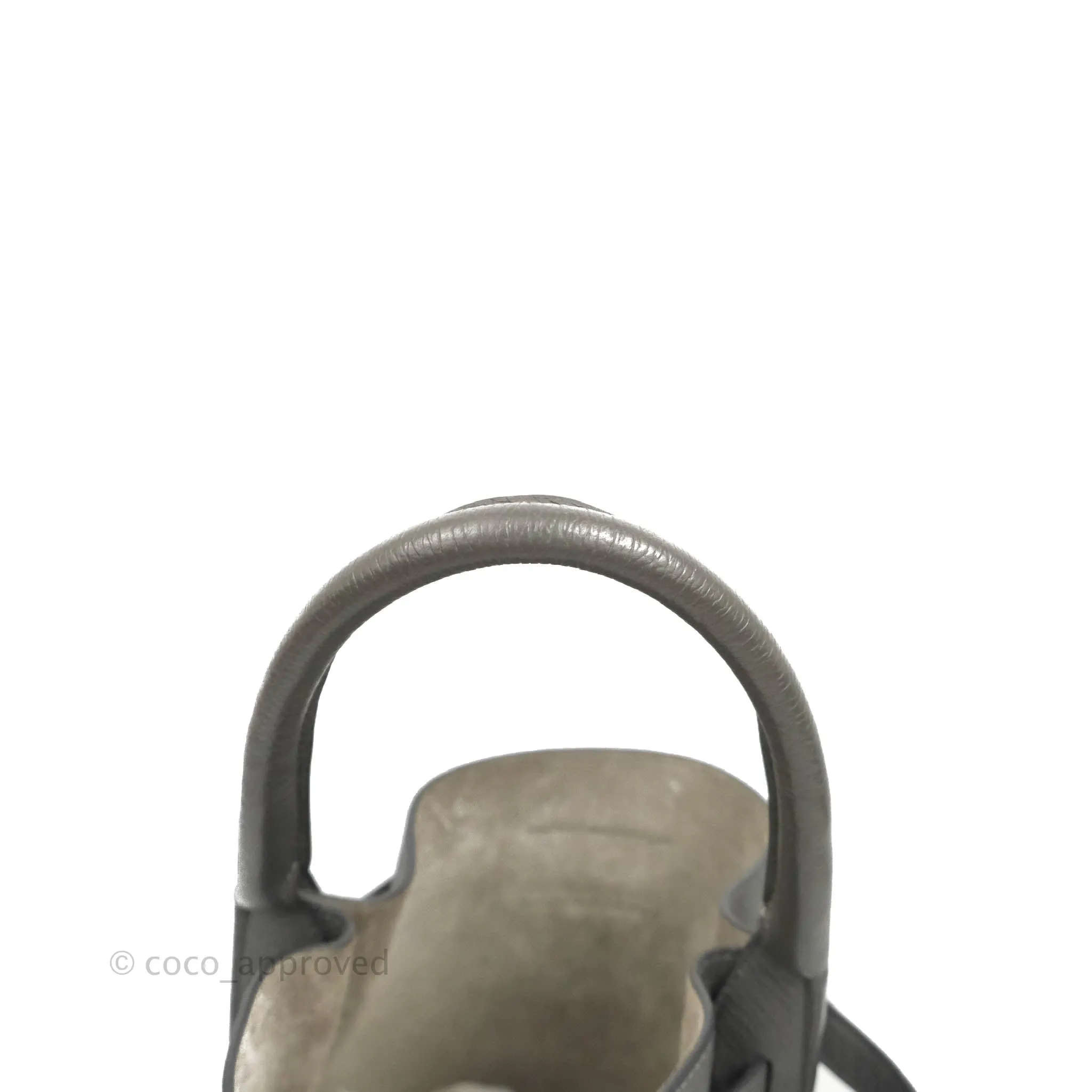 Celine Big Bag Nano Bucket Grey Grained Calfskin