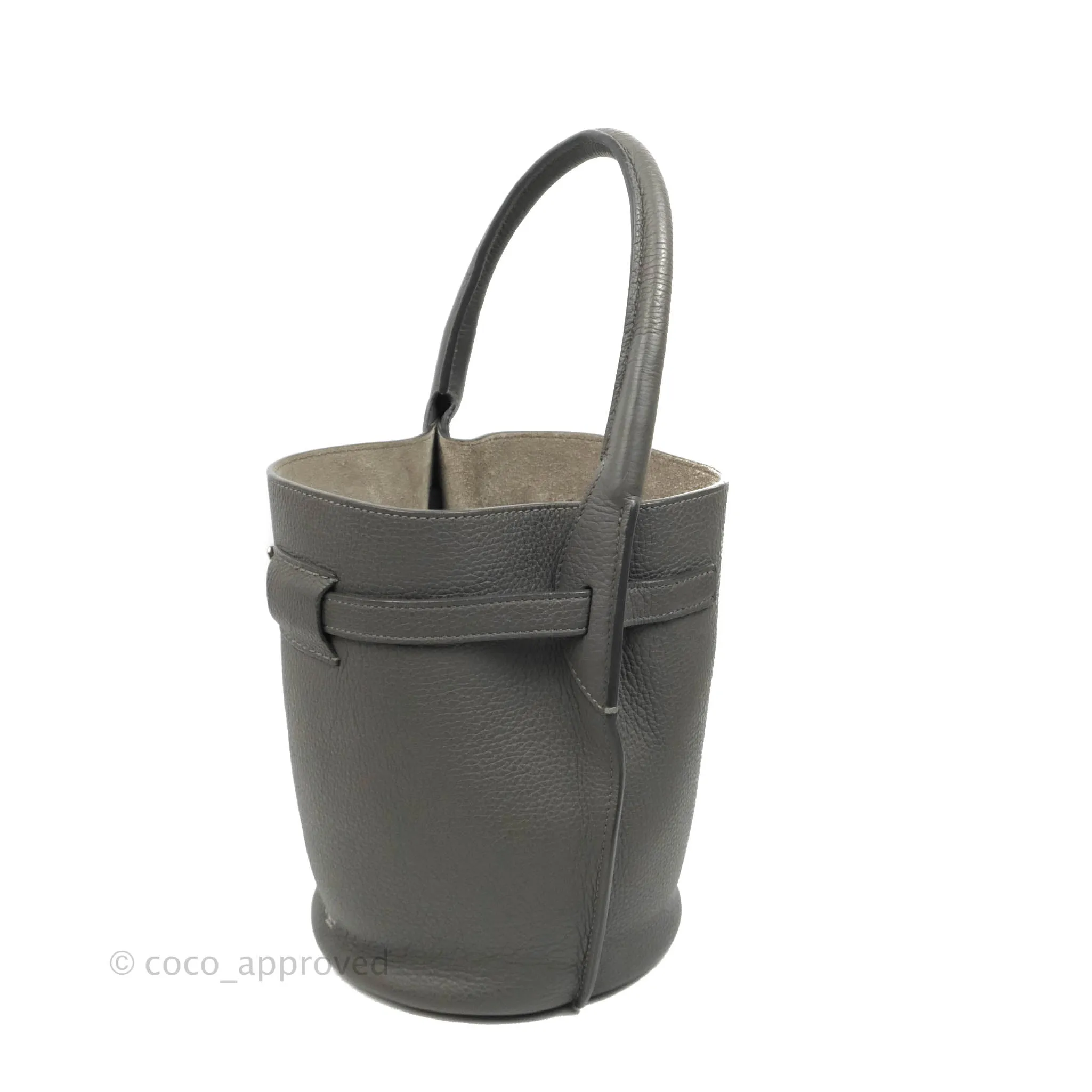 Celine Big Bag Nano Bucket Grey Grained Calfskin