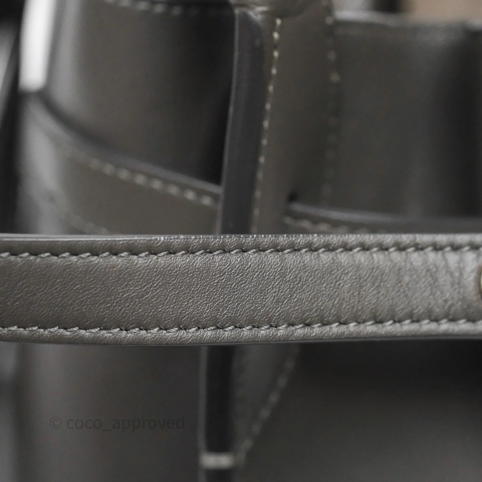 Celine Big Bag Nano Bucket Grey Smooth Calfskin