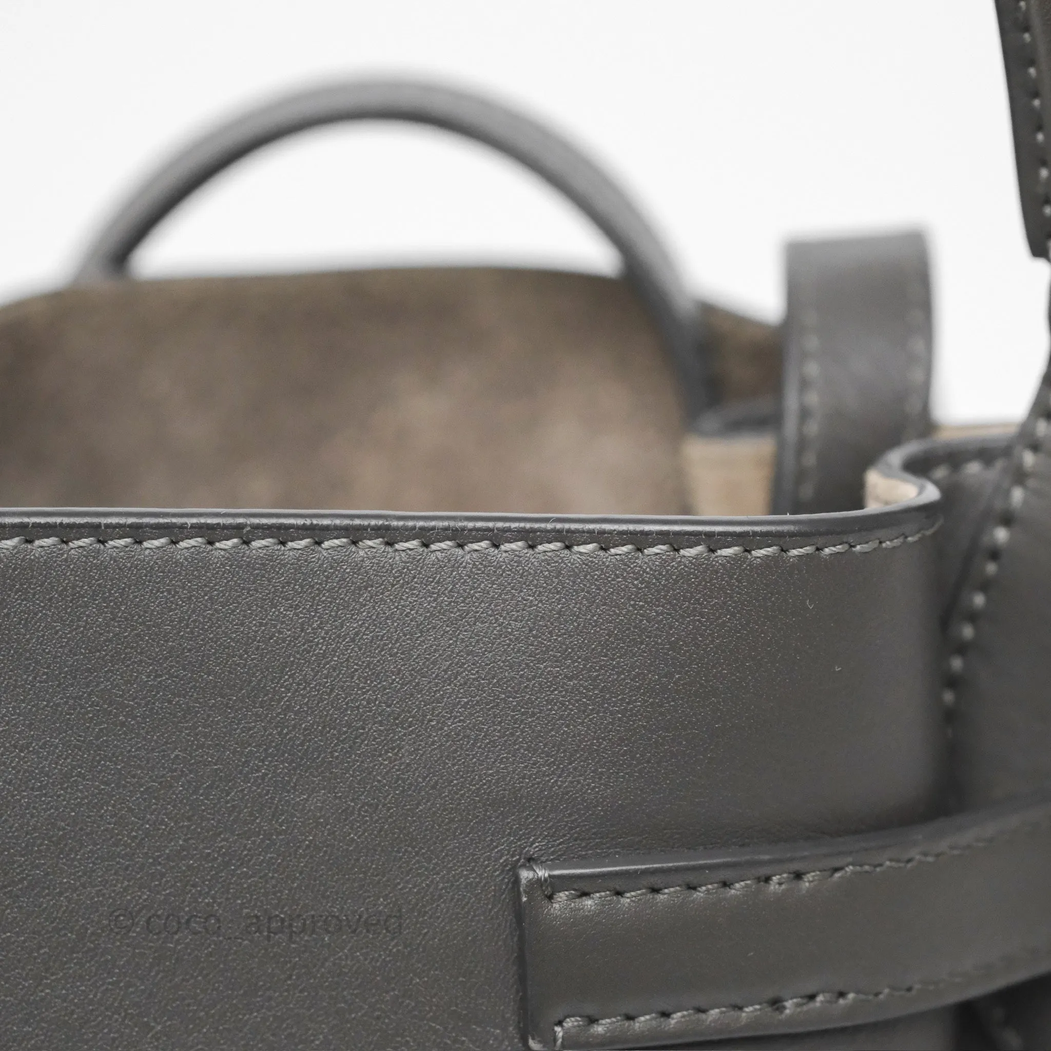 Celine Big Bag Nano Bucket Grey Smooth Calfskin