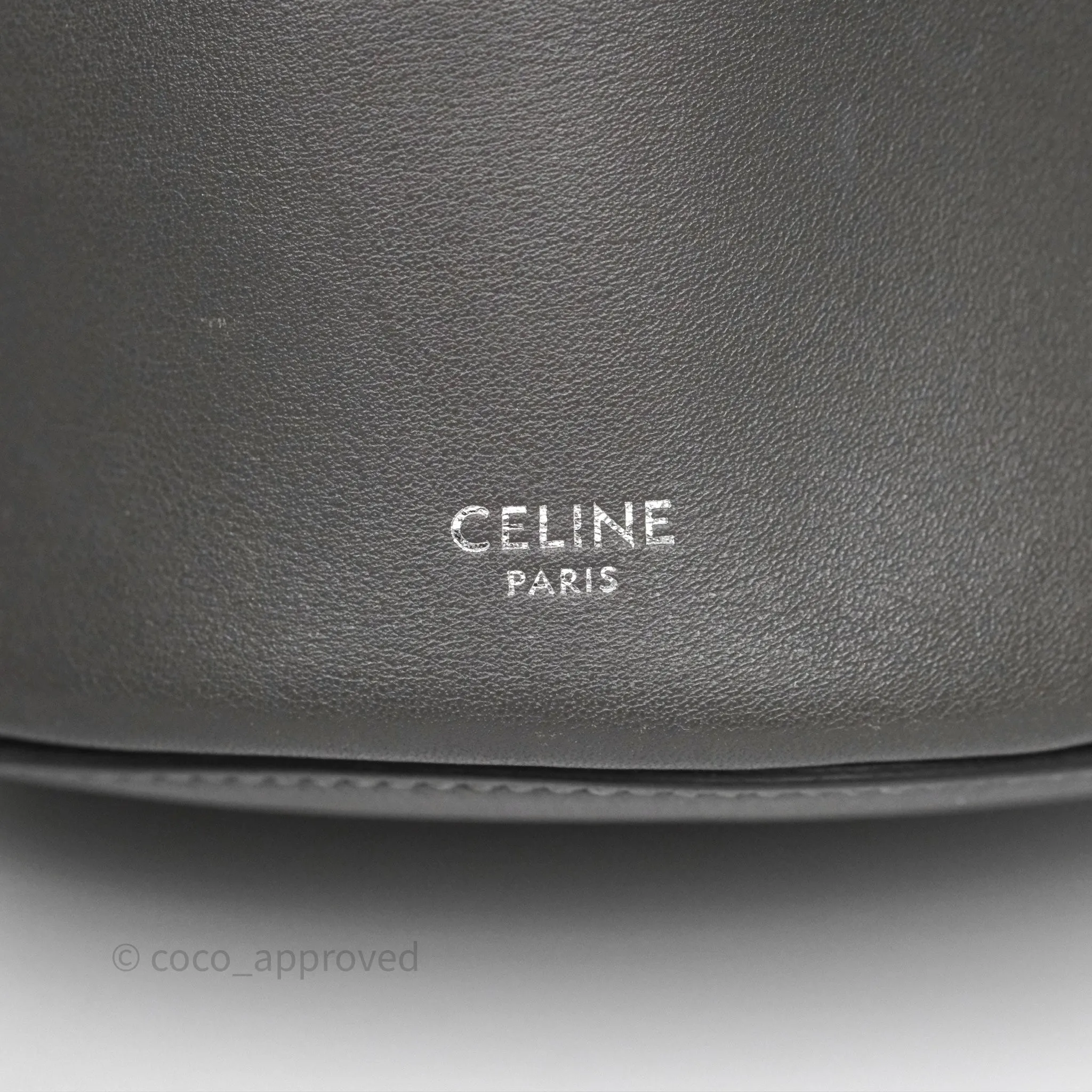 Celine Big Bag Nano Bucket Grey Smooth Calfskin