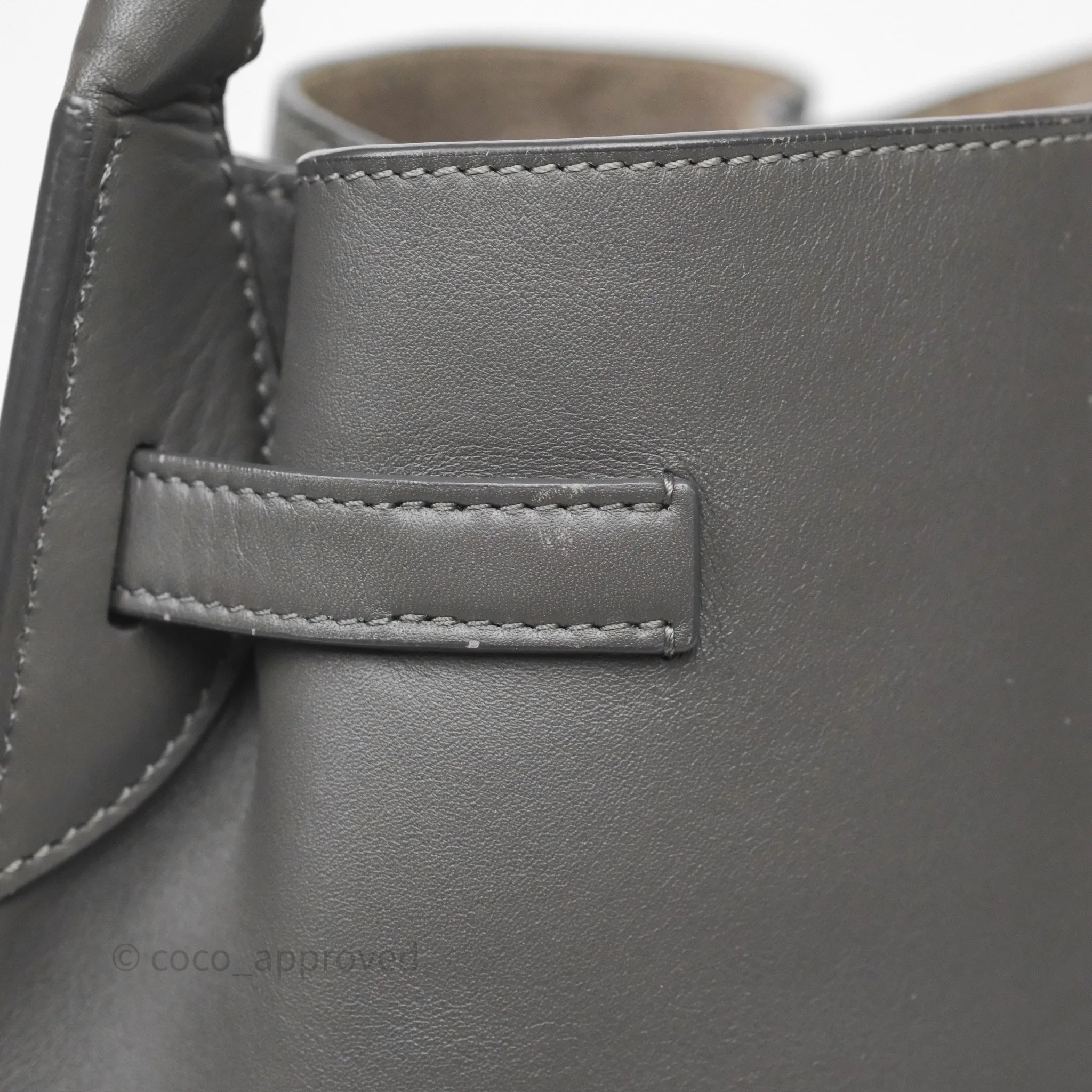 Celine Big Bag Nano Bucket Grey Smooth Calfskin