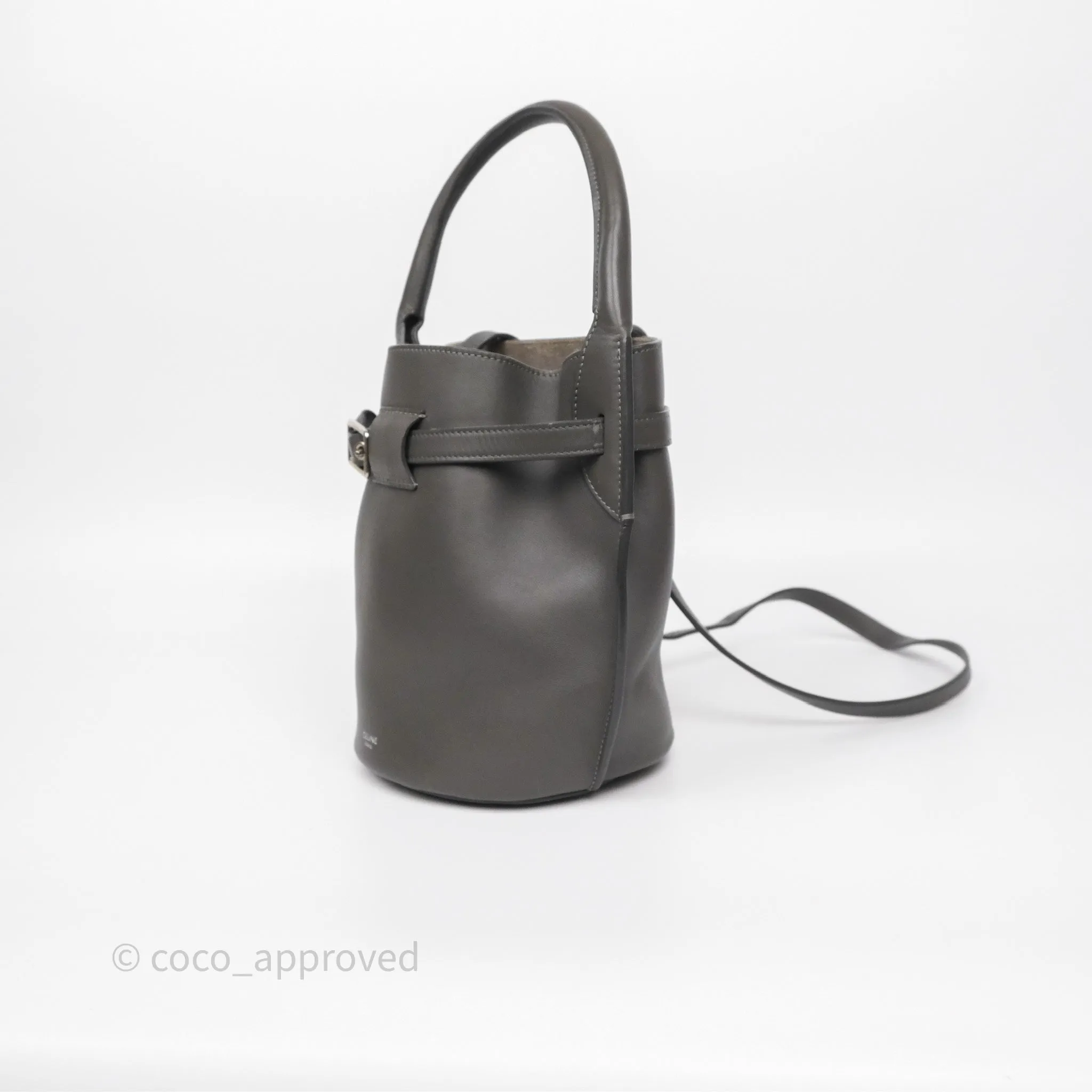 Celine Big Bag Nano Bucket Grey Smooth Calfskin