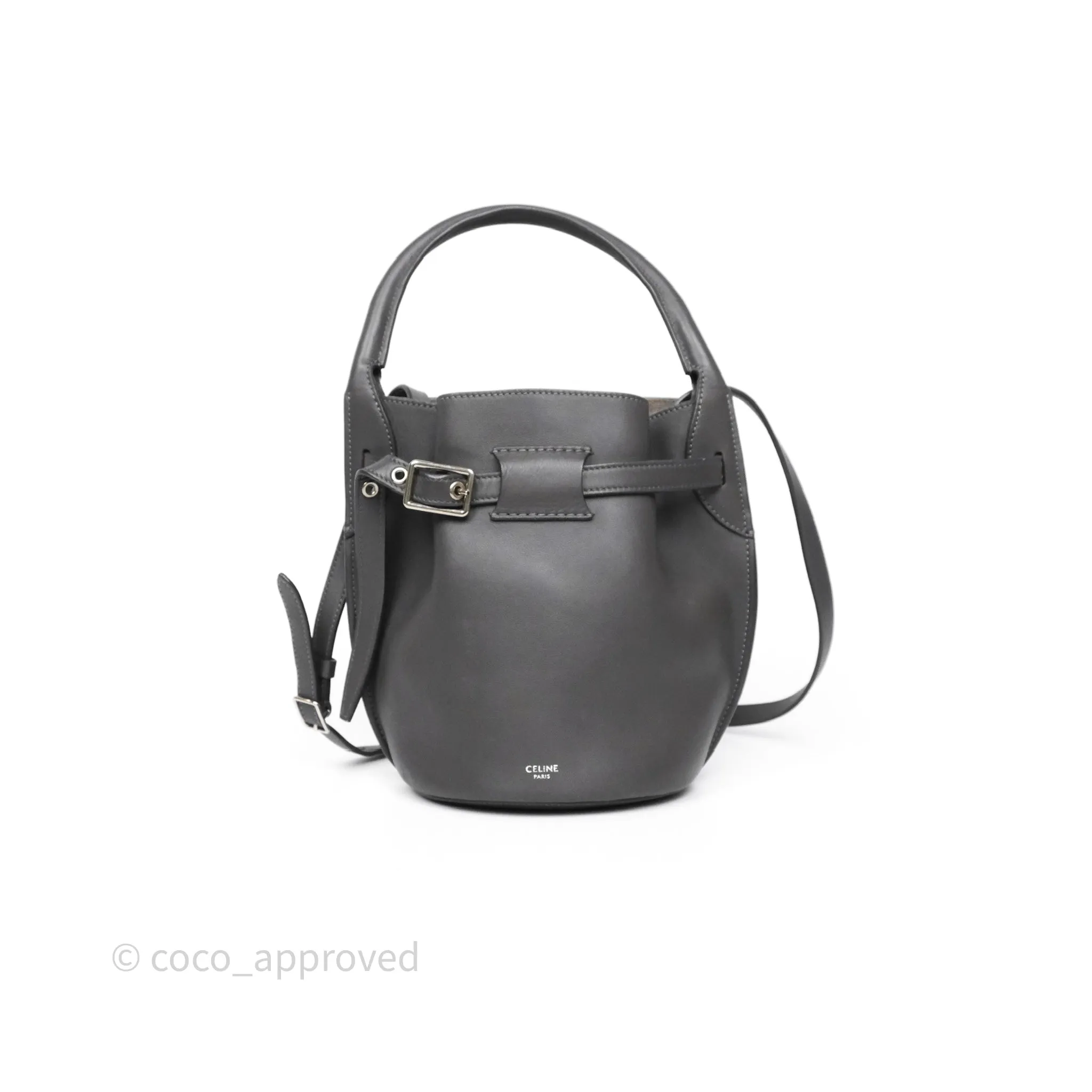 Celine Big Bag Nano Bucket Grey Smooth Calfskin