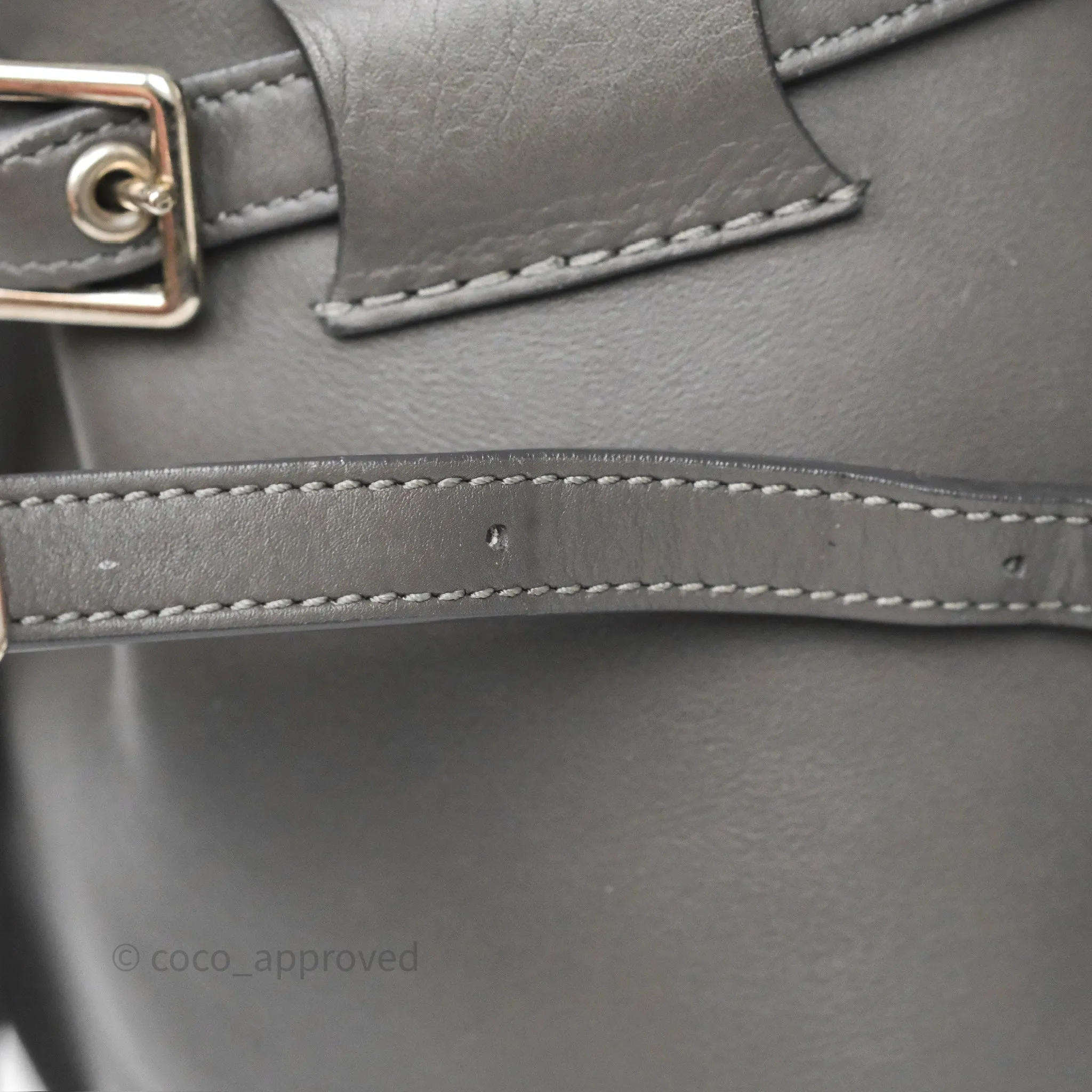Celine Big Bag Nano Bucket Grey Smooth Calfskin