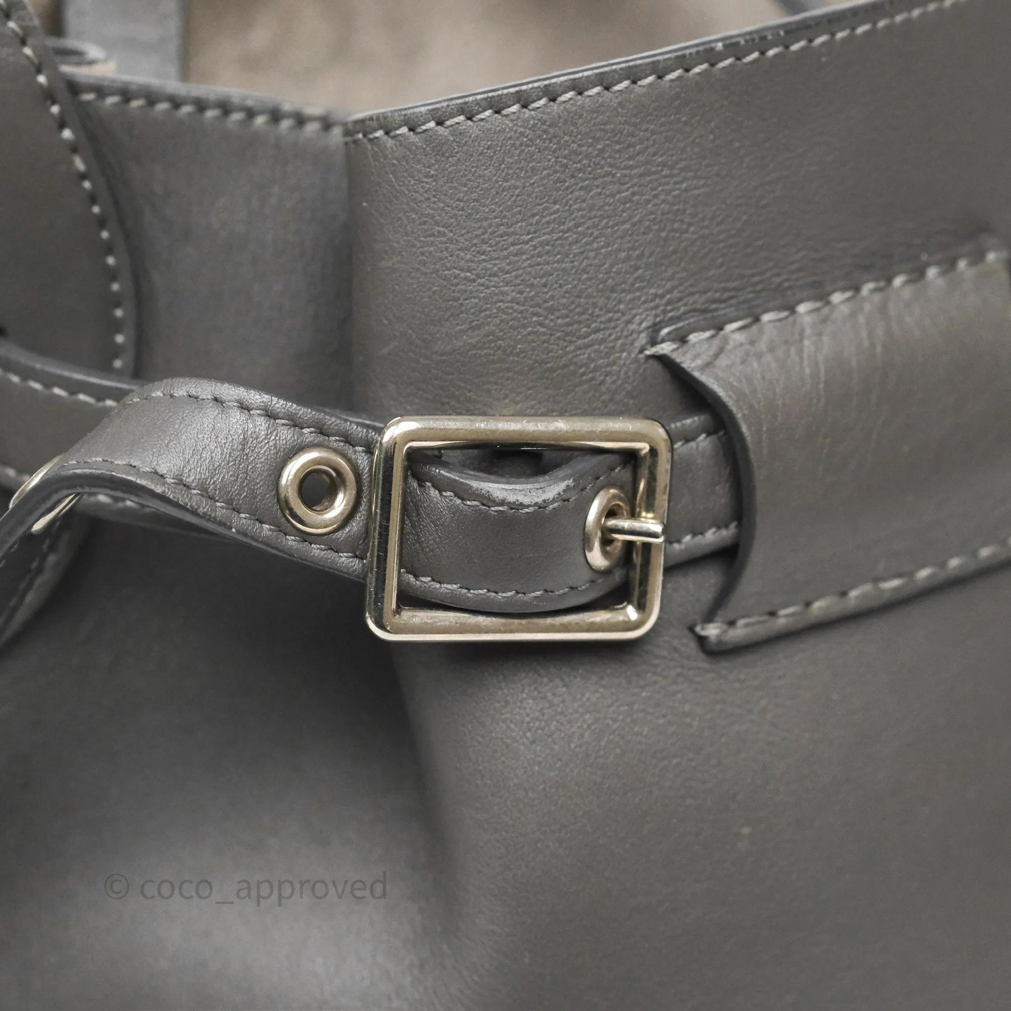 Celine Big Bag Nano Bucket Grey Smooth Calfskin