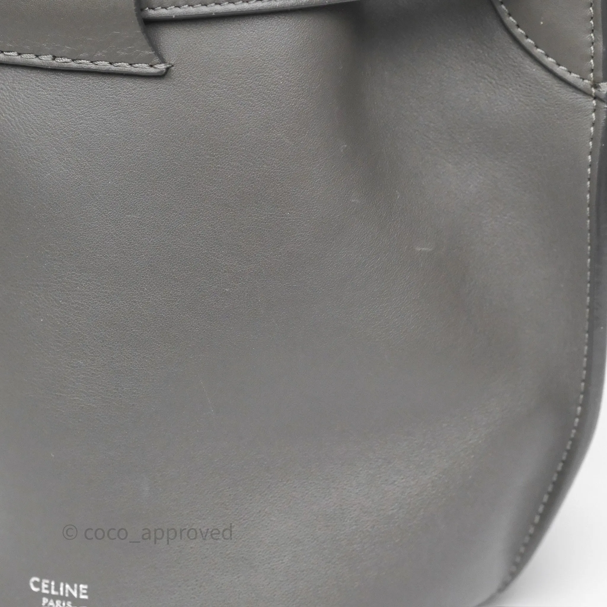 Celine Big Bag Nano Bucket Grey Smooth Calfskin