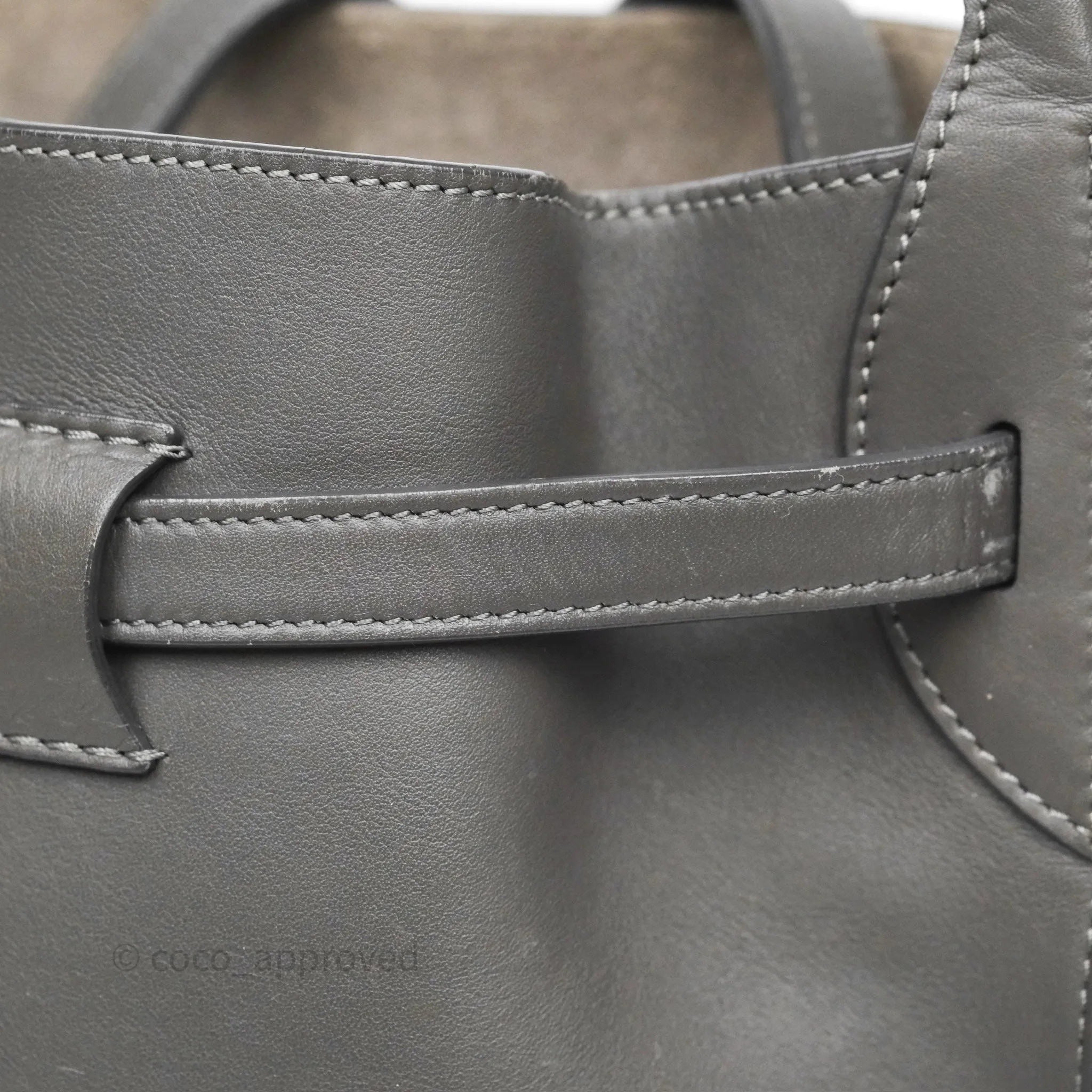 Celine Big Bag Nano Bucket Grey Smooth Calfskin