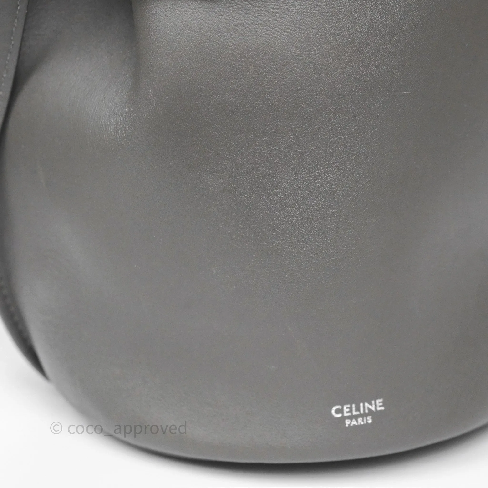 Celine Big Bag Nano Bucket Grey Smooth Calfskin