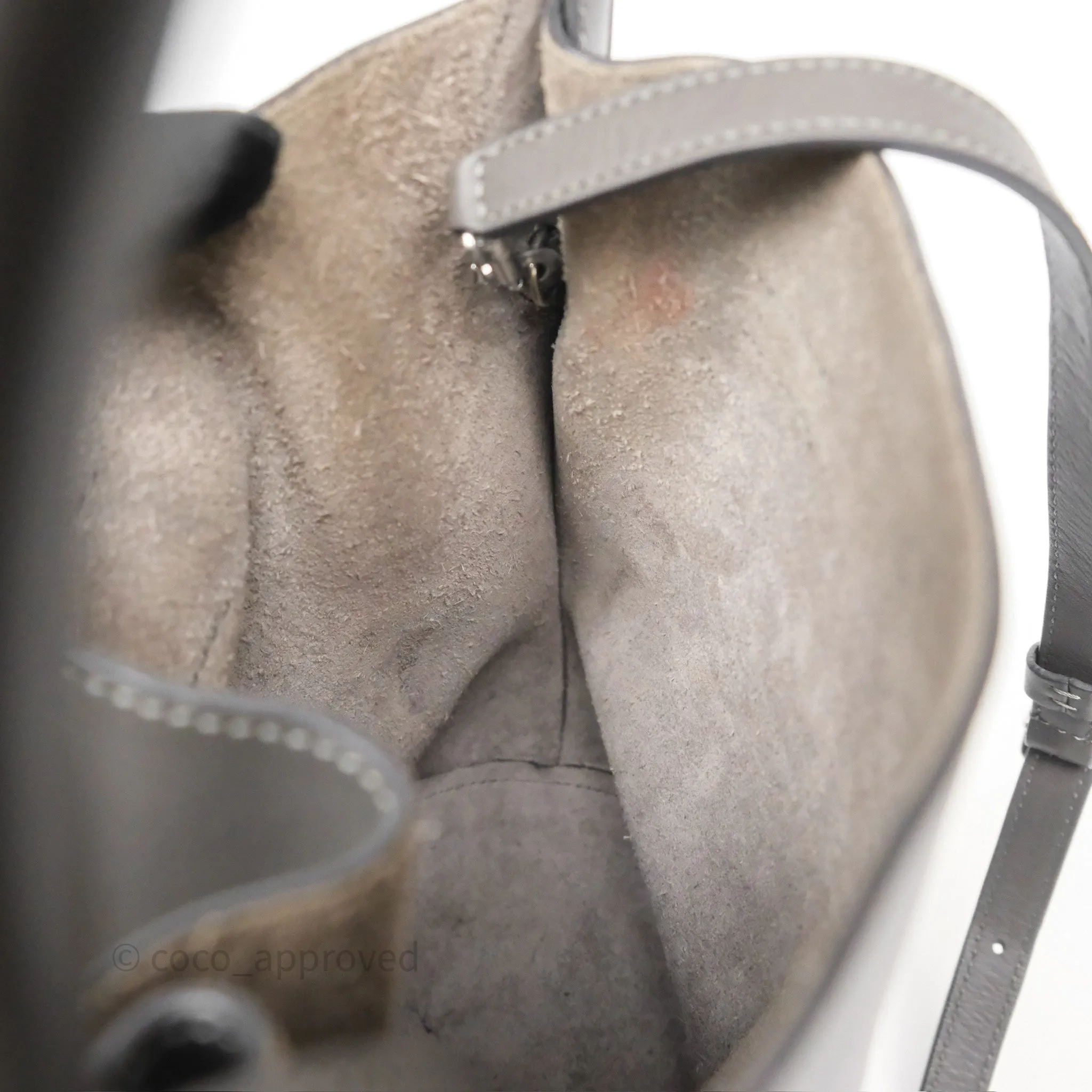 Celine Big Bag Nano Bucket Grey Smooth Calfskin