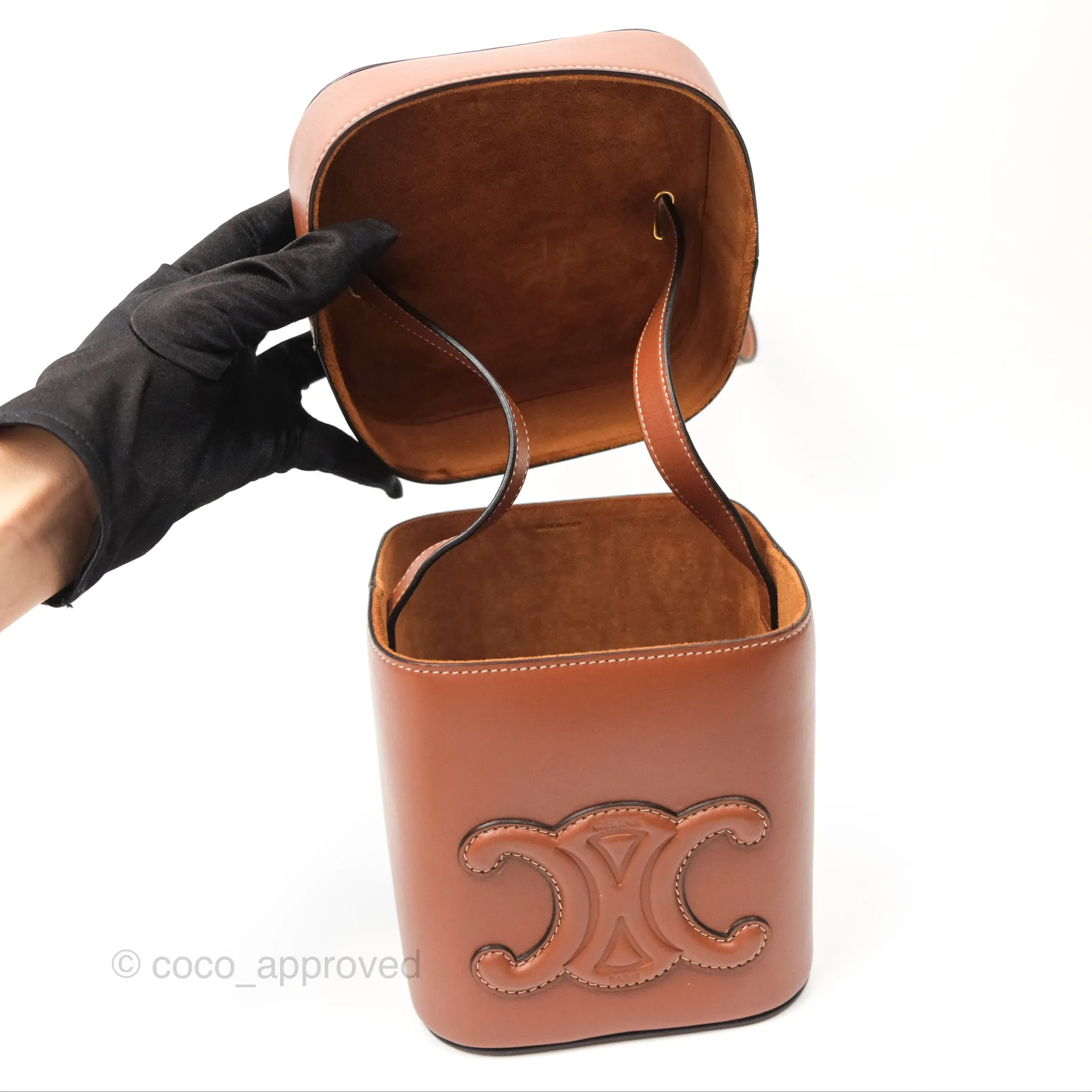 Celine Box Cuir Bag Tan Smooth Calfskin