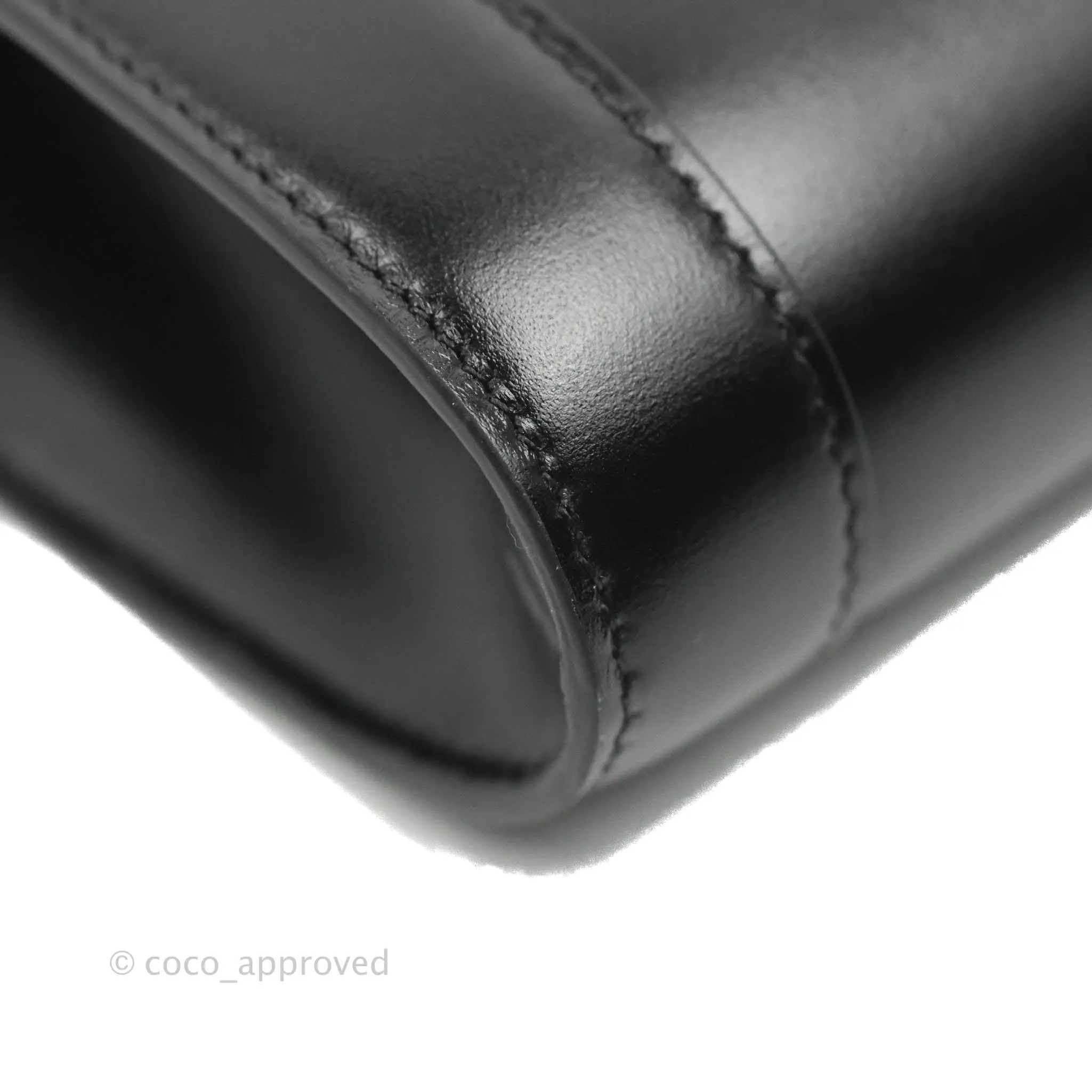 Celine Chain Bag Triomphe in Black Calfskin